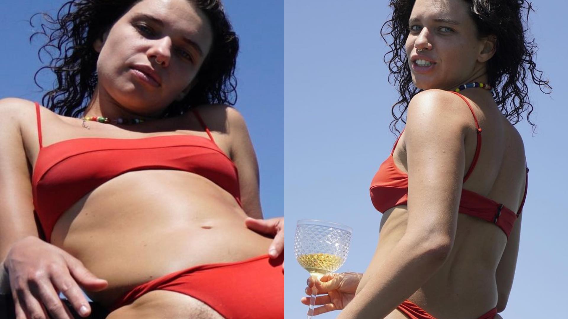 Bruna Linzmeyer causa alvoroço ao se exibir ao natural em cliques na praia
