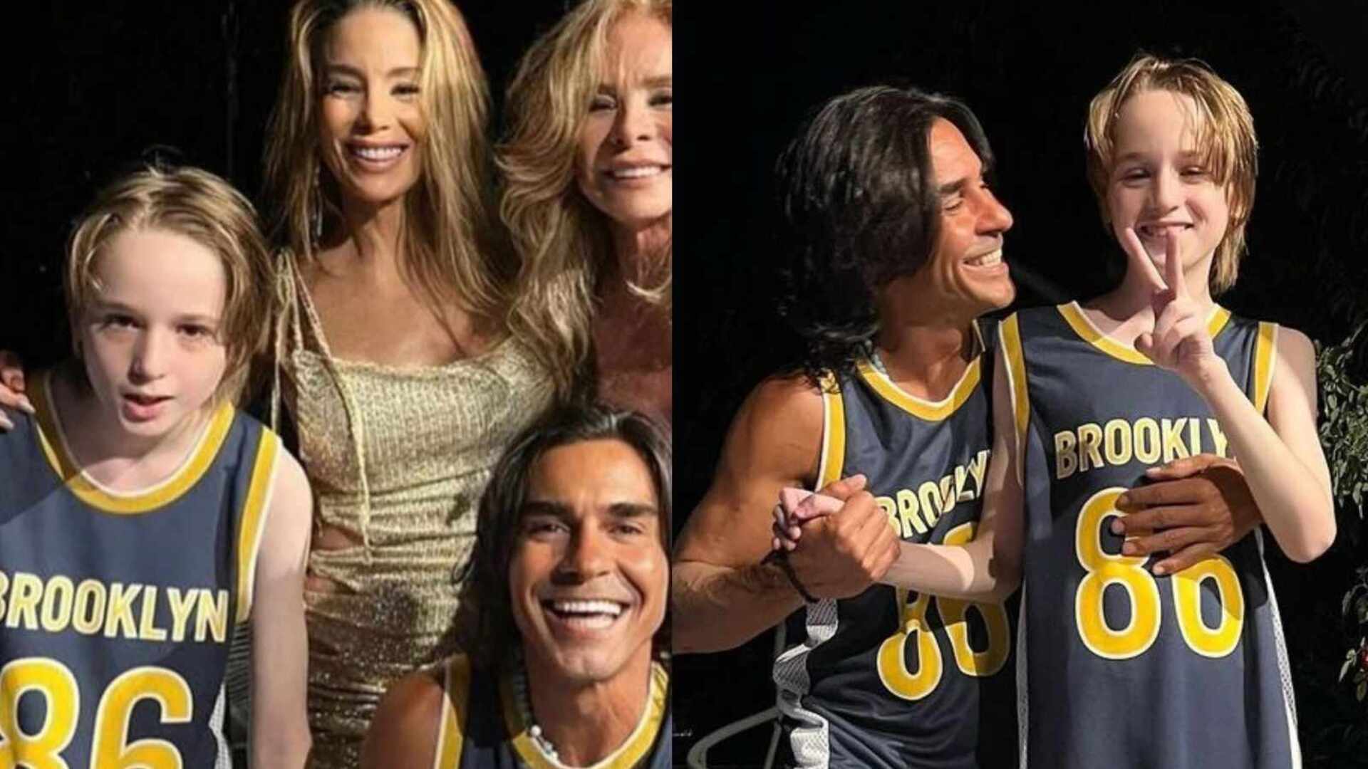 Danielle Winits celebra união de André Gonçalves com seu filho