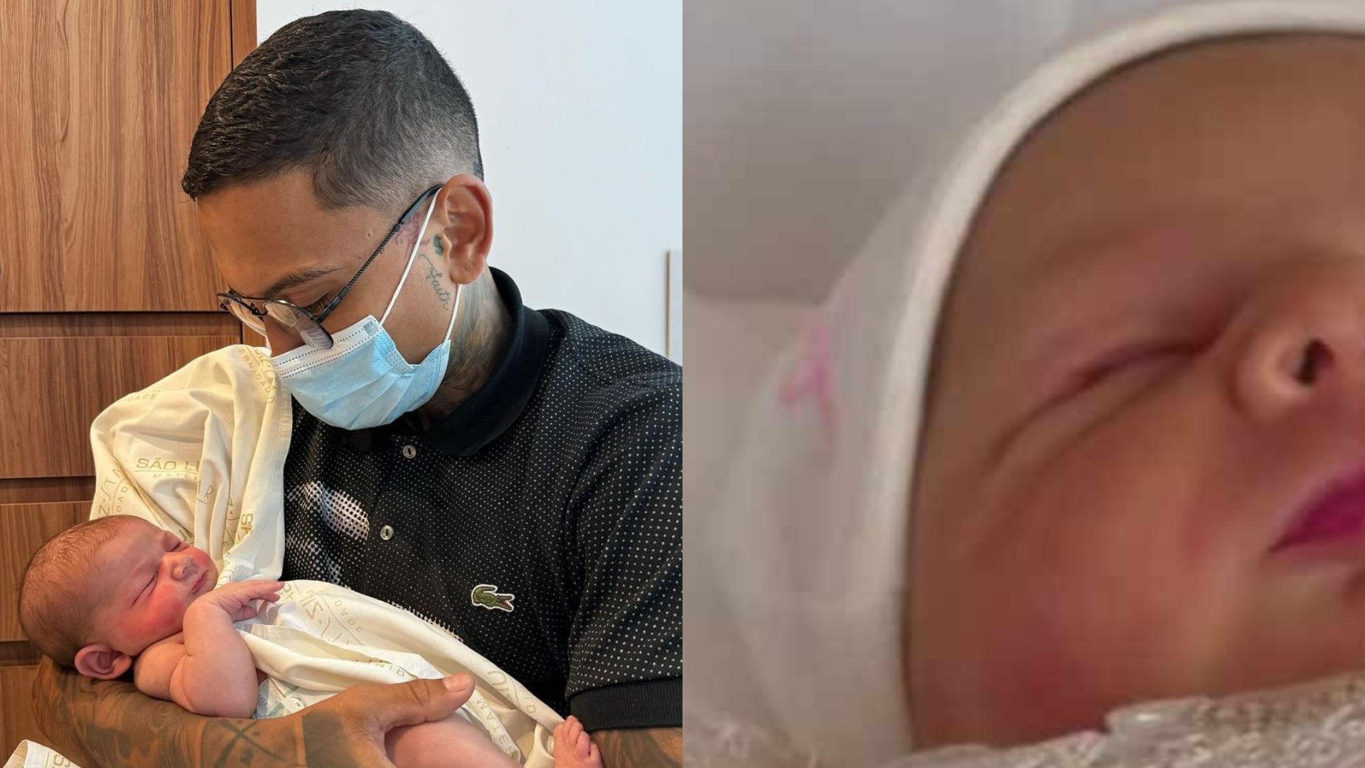 Dynho Alves nota detalhe fofo no rosto de sua filha com MC Mirella