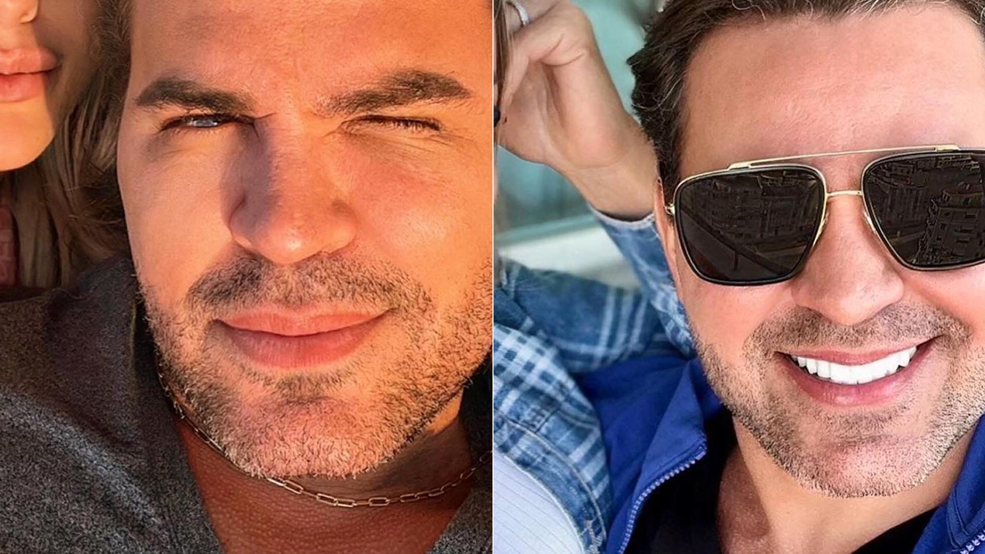 Eduardo Costa aparece agarradinho com a esposa em fotos raras