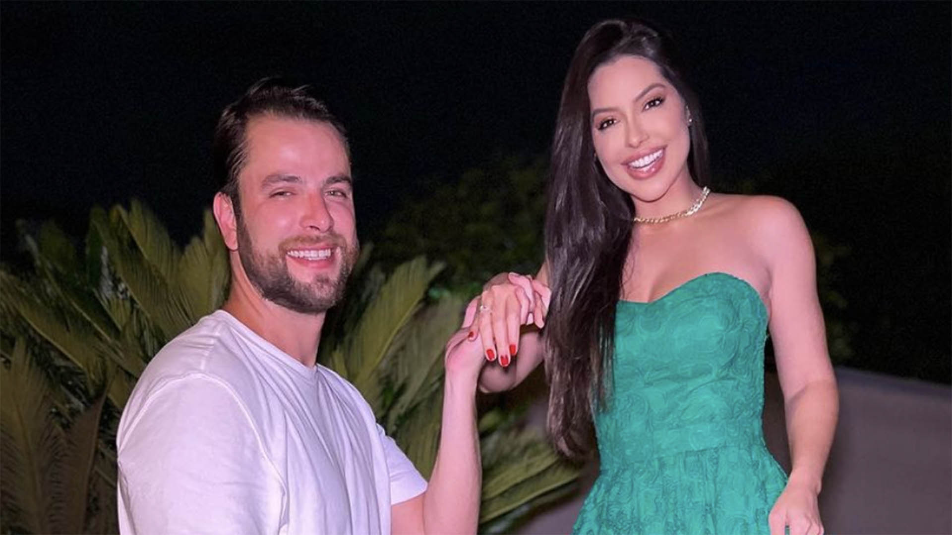 Ex-BBB Gustavo faz pedido de casamento para a ex-BBB Lais no Natal