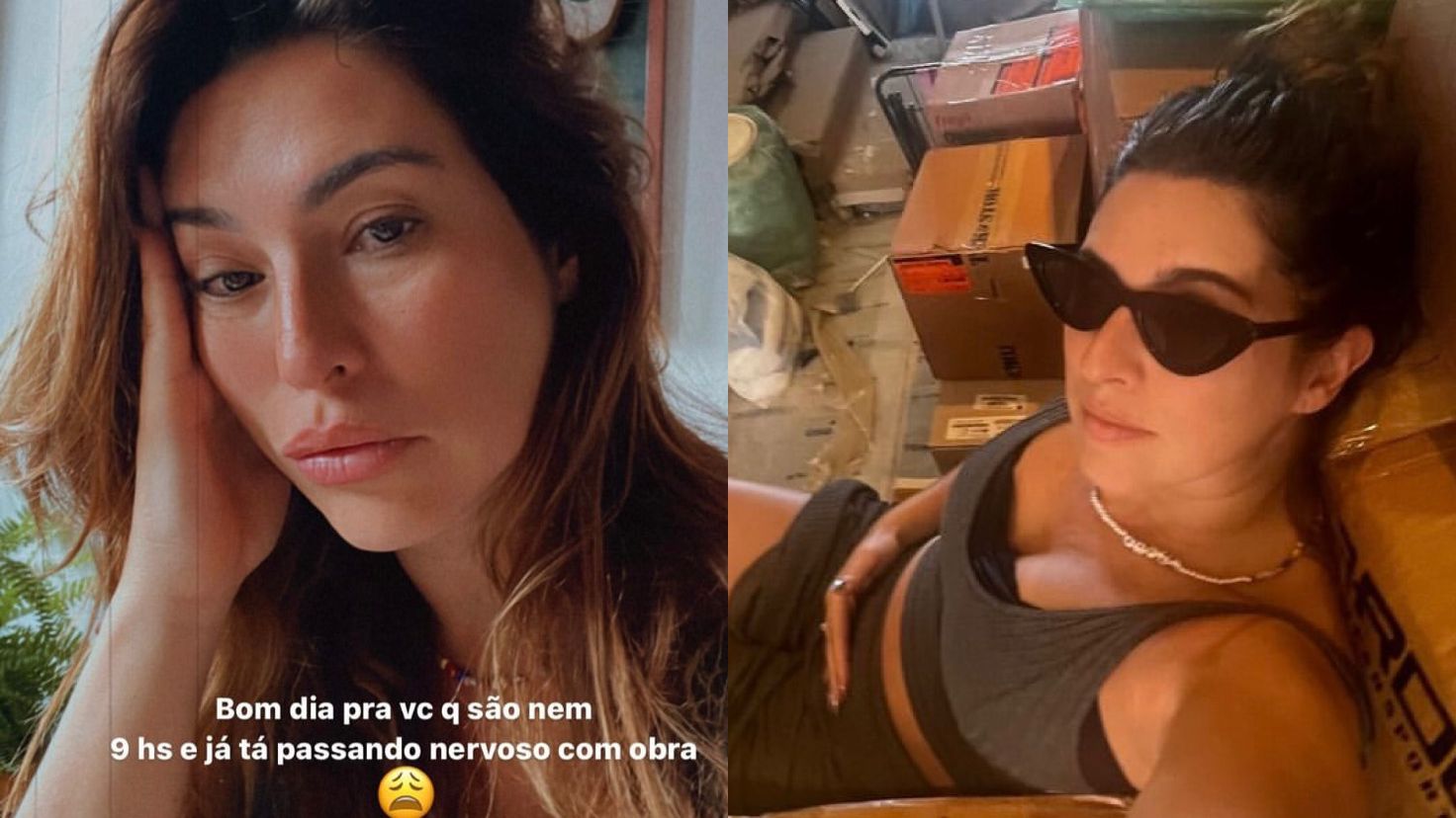 Grávida, Fernanda Paes Leme mostra bagunça de obra e fala sobre perrengue