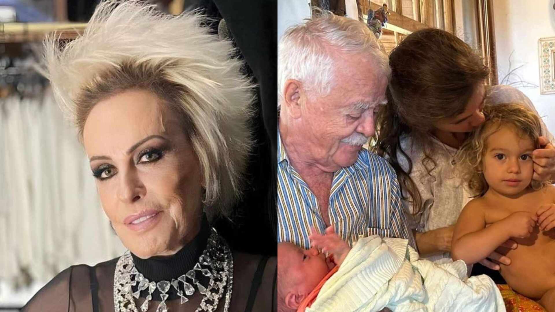Filha de Ana Maria Braga mostra foto rara com o pai e os filhos