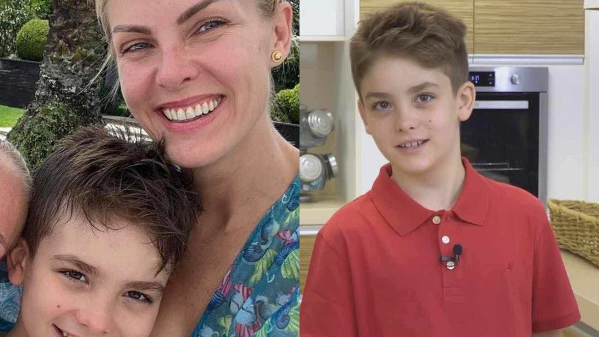 Filho de Ana Hickmann aparece contente ensinando receita