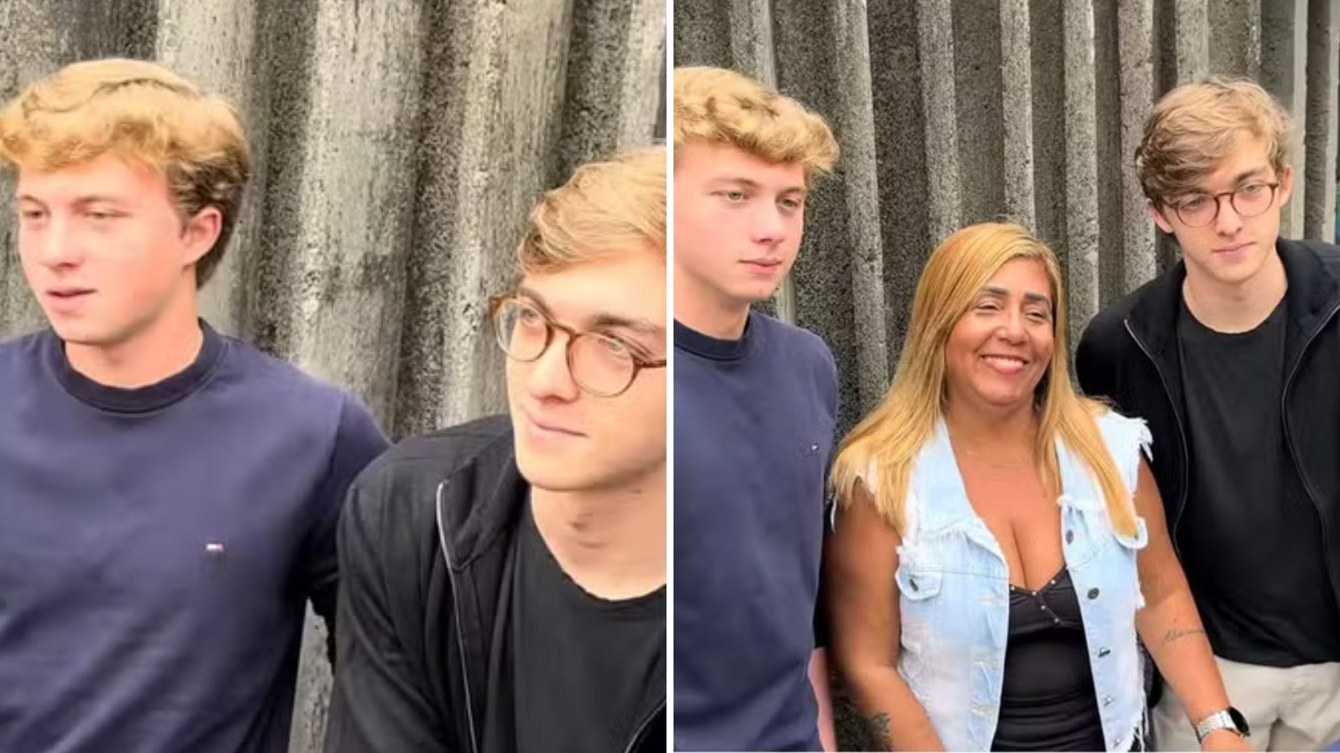 Postura dos filhos de Huck na portaria da Globo é elogiada: “Educados”