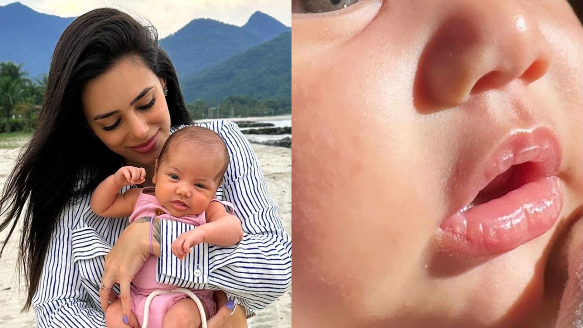 Bruna Biancardi mostra a cor dos olhos de Mavie em foto de pertinho