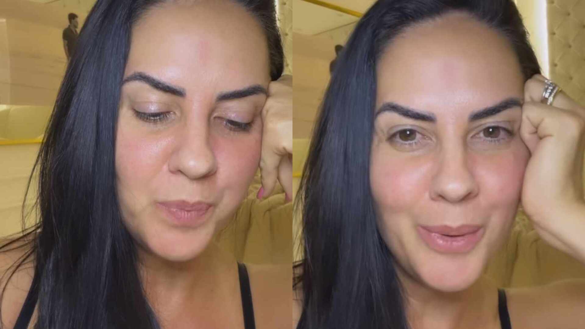 Com cara de choro, Graciele Lacerda se pronuncia após entrevista