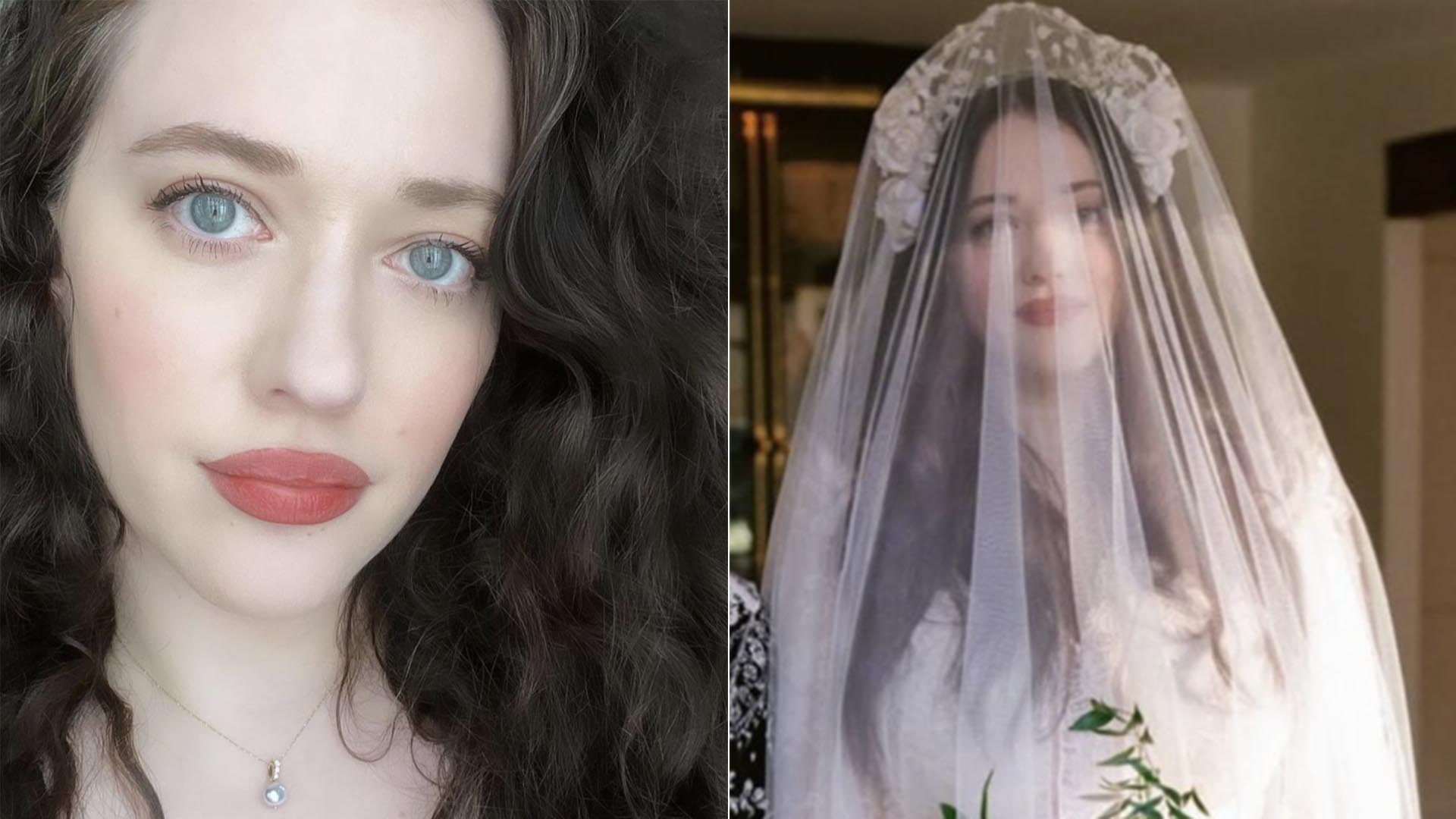 Atriz Kat Dennings revela que fez o arco de flores para seu casamento