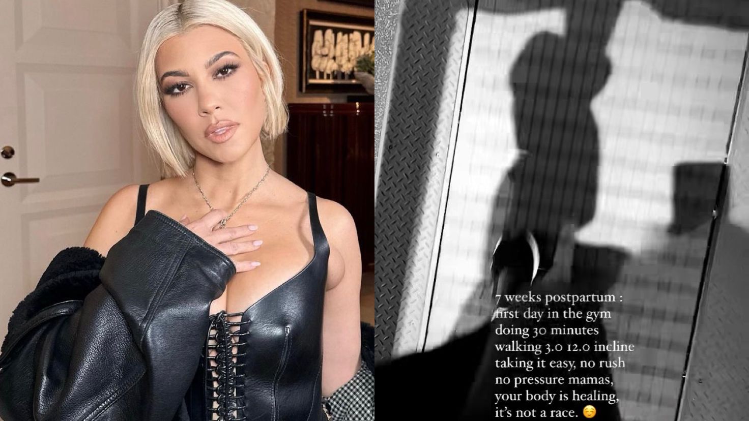 Kourtney Kardashian volta a malhar 7 semanas após dar à luz