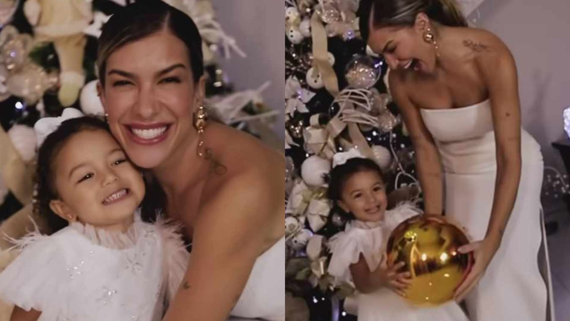Lore Improta monta decoração encantadora de Natal com a filha: “Mágica”