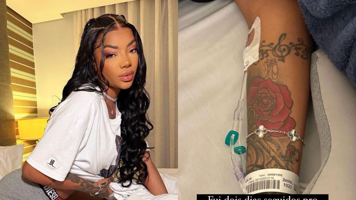 Ludmilla posta no hospital com intoxicação alimentar e preocupa fãs
