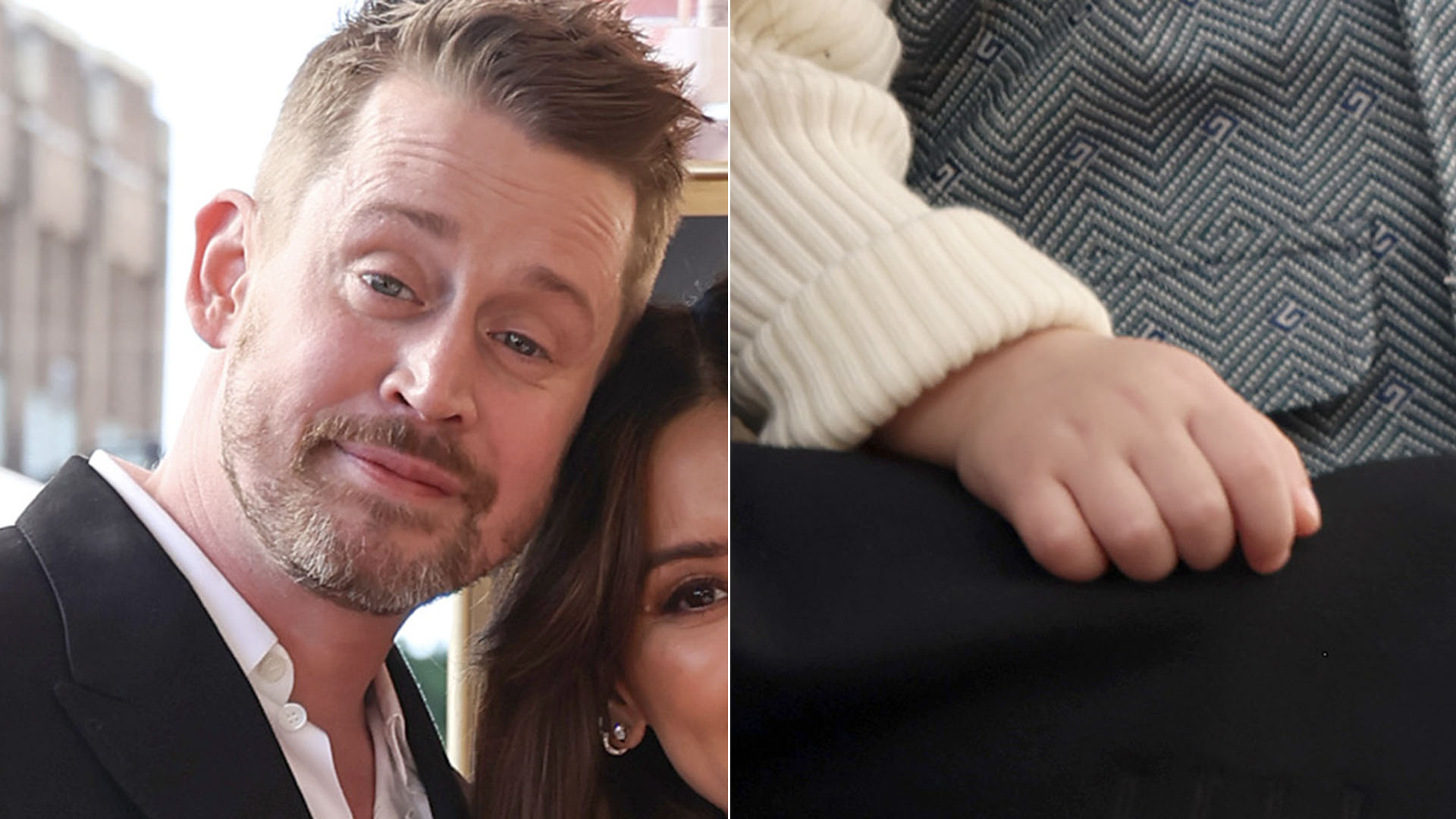 Macaulay Culkin faz rara aparição com os dois filhos e a noiva