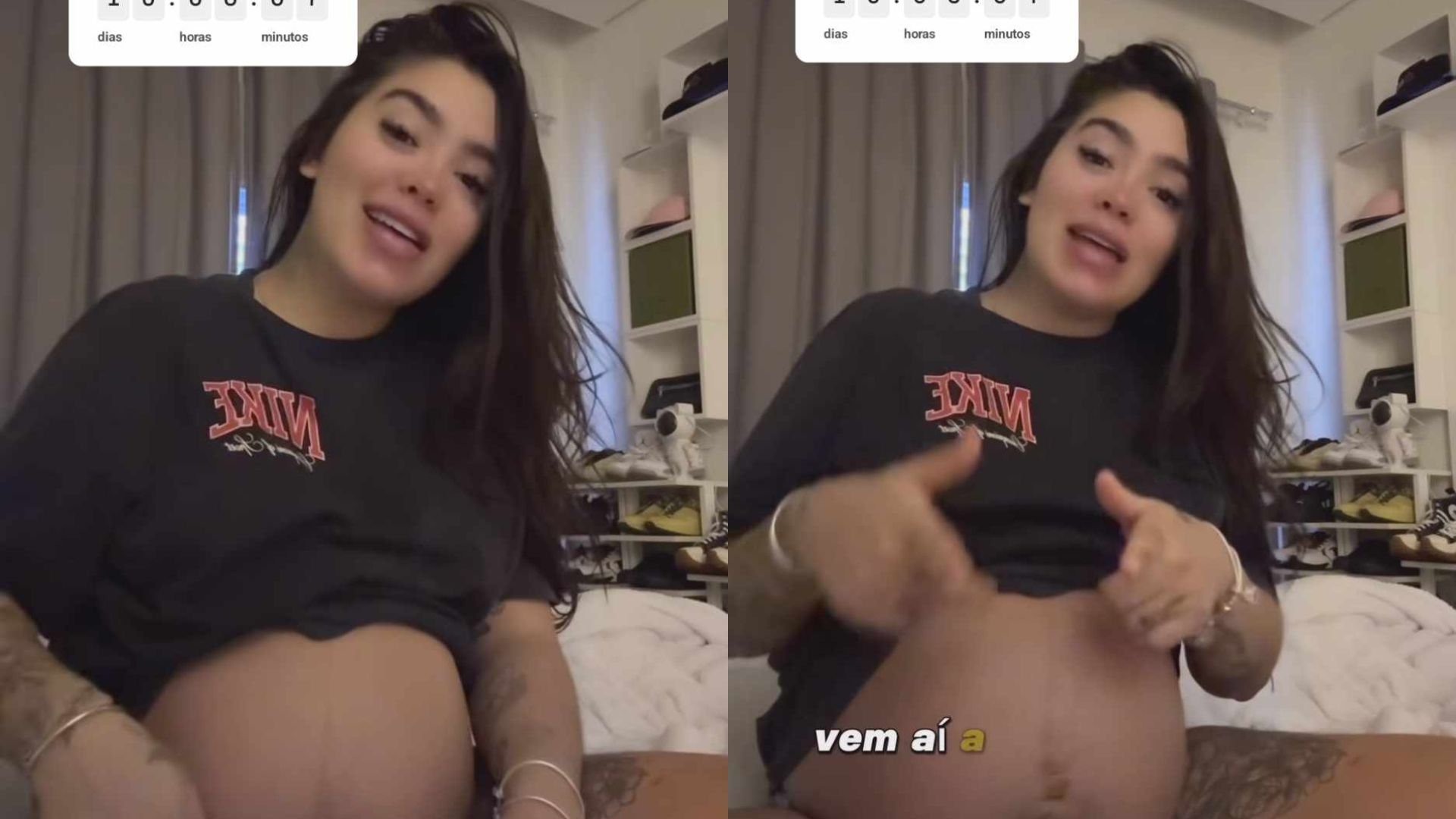 Grávida, MC Mirella inicia contagem regressiva para conhecer a filha