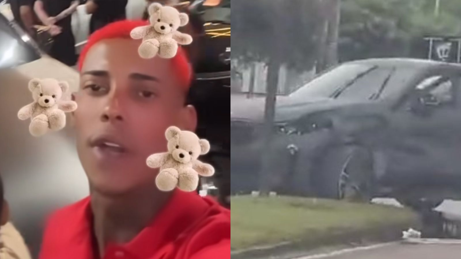 MC Poze sofre acidente de carro após brigar em porta de boate: “Livramento”