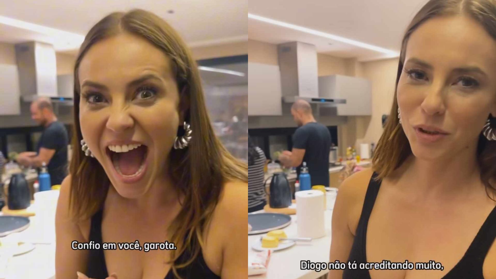 Paolla Oliveira se aventura na cozinha com Diogo Nogueira: “Tão Ana Maria”