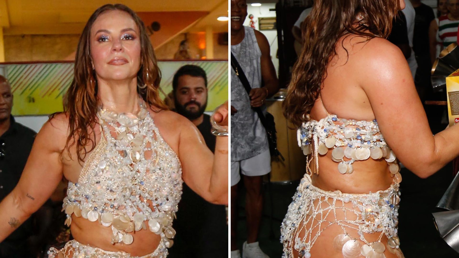 Vestido vazado e sensualidade: Paolla Oliveira samba muito e exibe corpaço