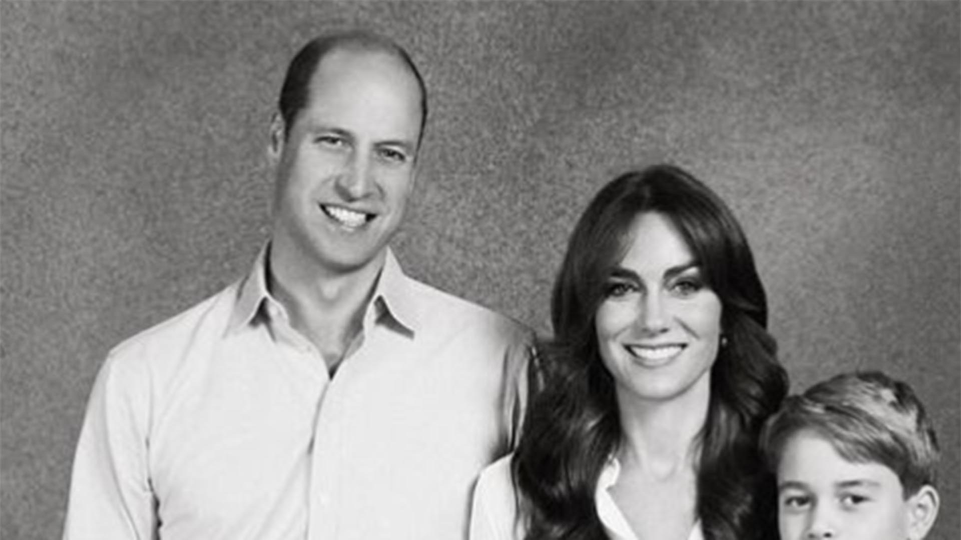 Príncipe William e Kate Middleton surgem com os filhos em cartão de Natal