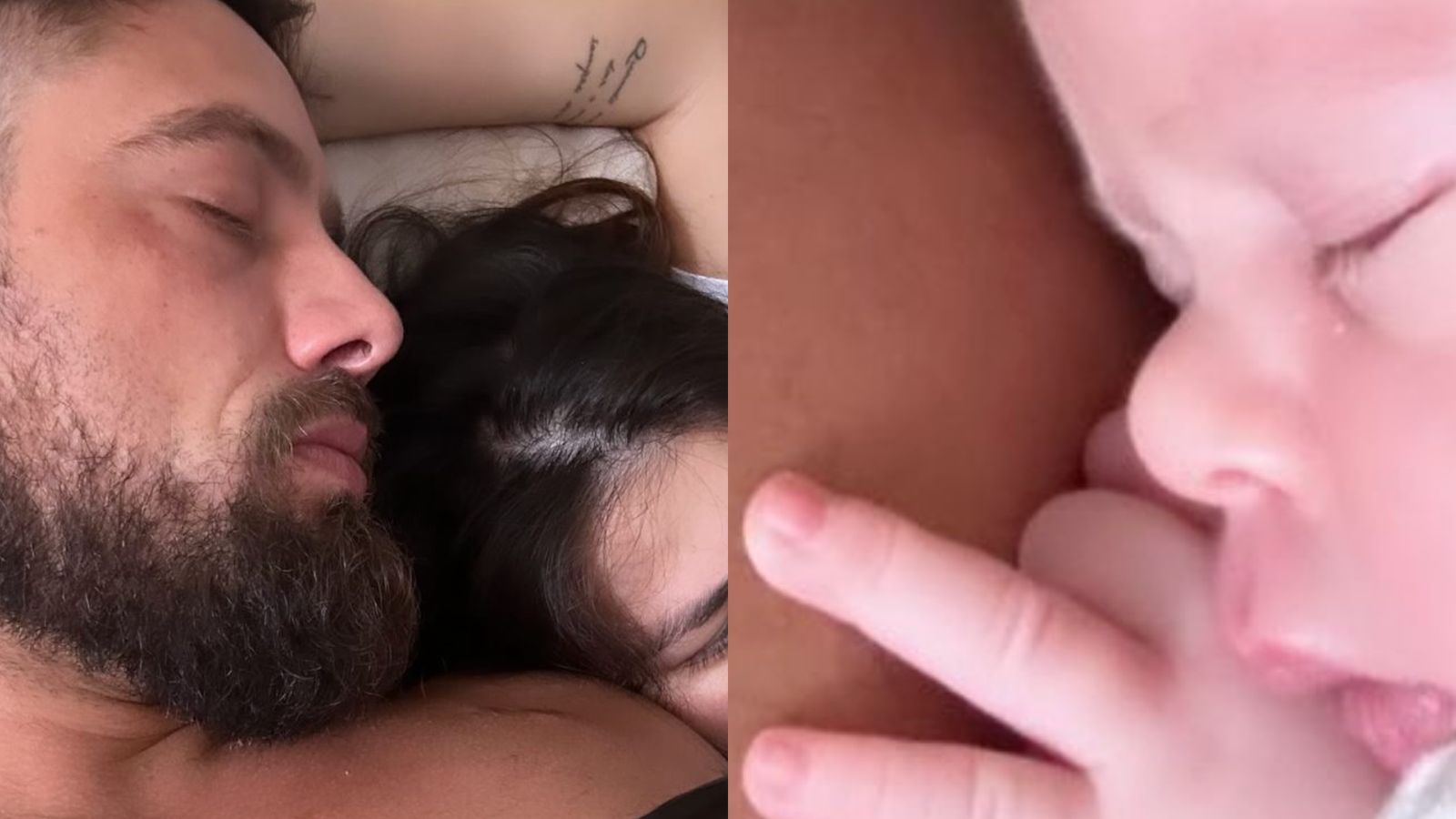 Rafael Cardoso surpreende em rara aparição com a ex e a filha recém-nascida