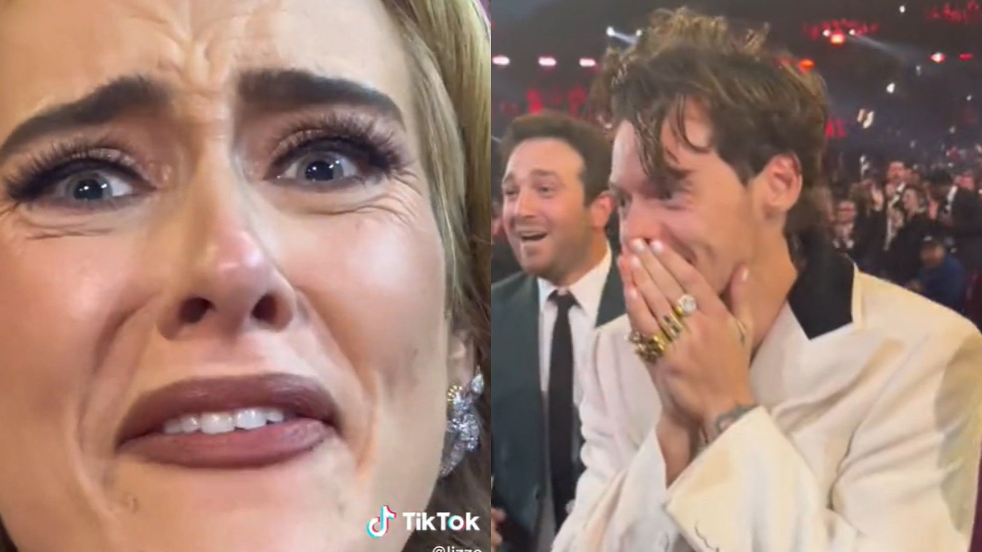 Lizzo flagra reação de Adele ao ver que Harry Styles ganhou Grammy de ‘Álbum do Ano’