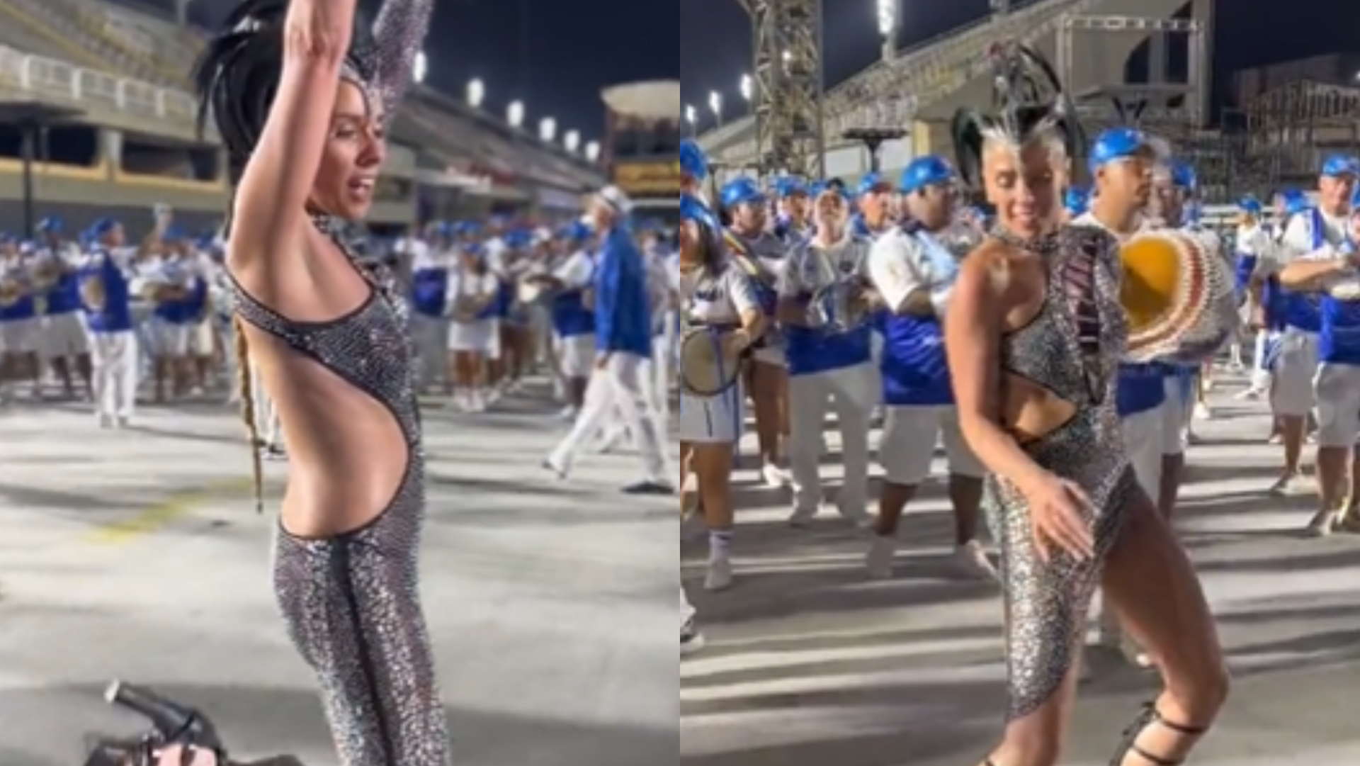 Adriane Galisteu vira meme após vídeo durante ensaio de Carnaval: ”Deixando o samba morrer”