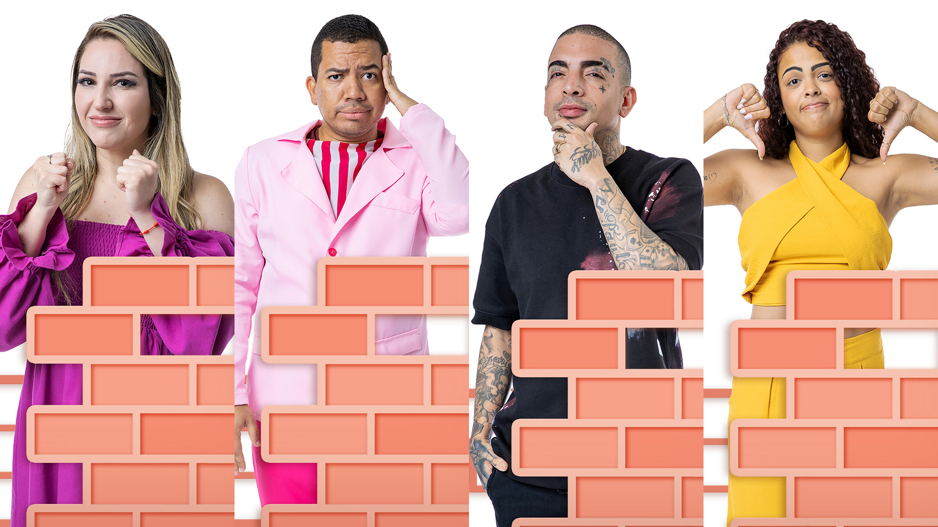 BBB 23: Amanda, Bruno, MC Guimê e Paula estão no quarto paredão