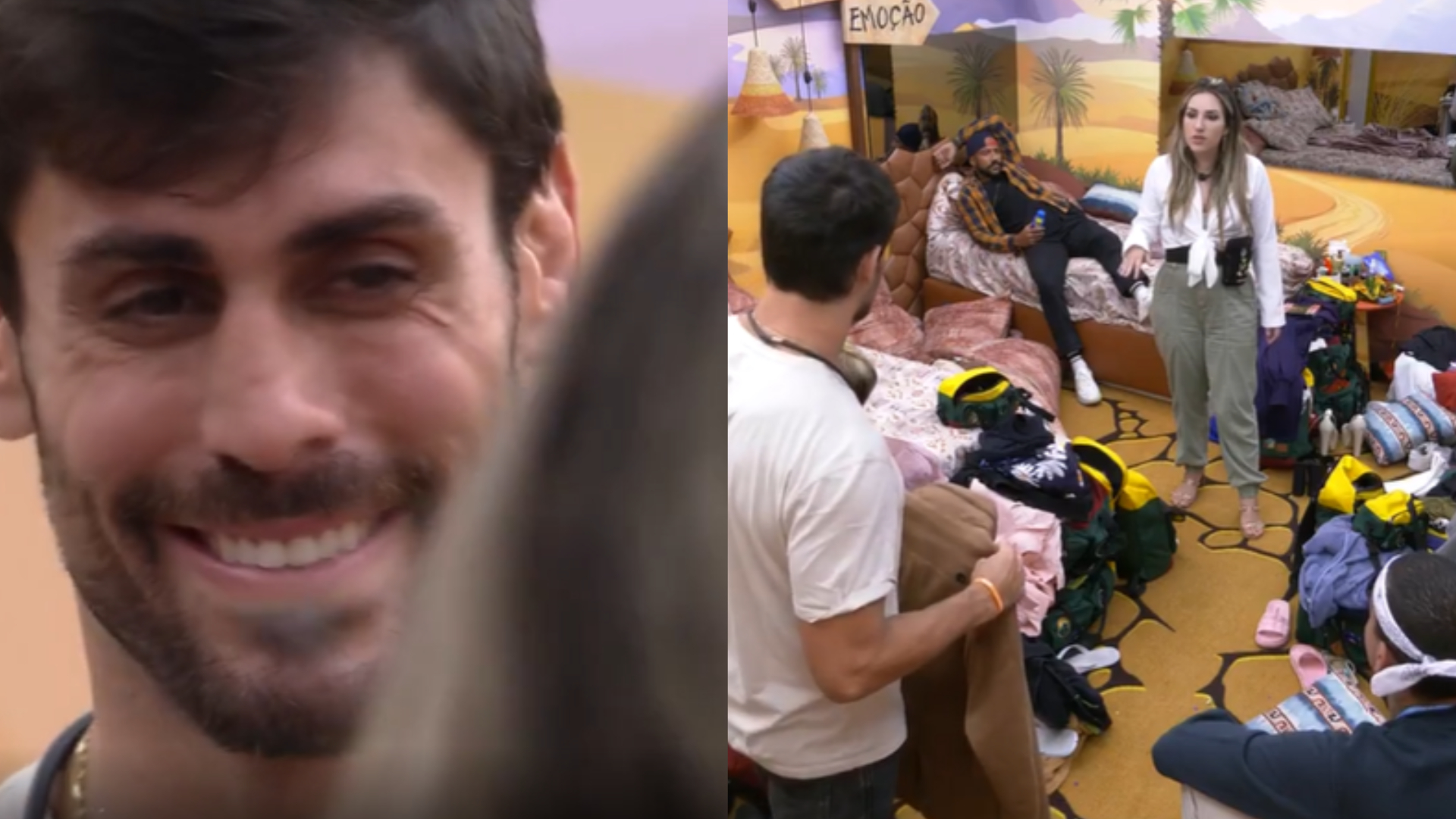 BBB 23: No paredão, Cara de Sapato é consolado por Amanda: ”Se abaixar a guarda, recebe um socão”