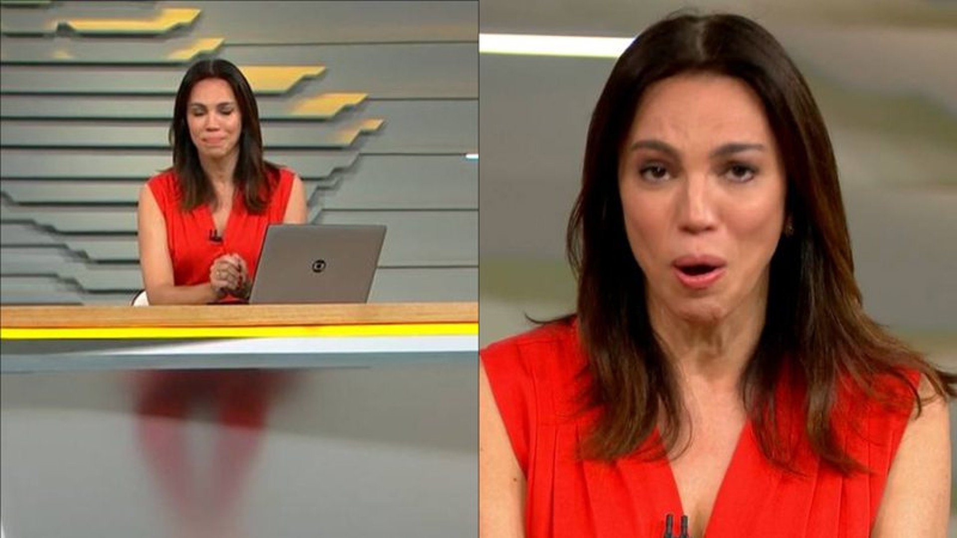 Ana Paula Araújo segura o choro ao anunciar morte de Glória Maria: “Tristeza”