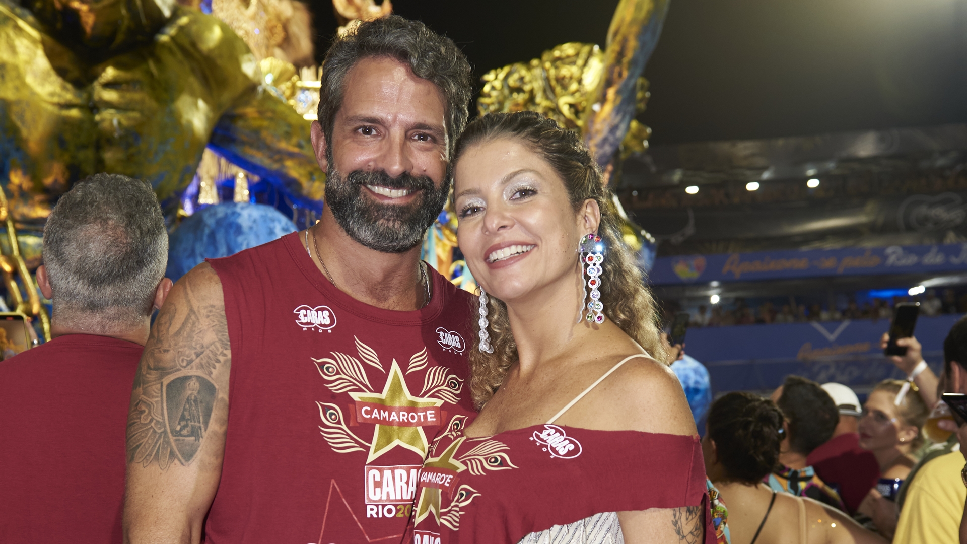 Bárbara Borges e Iran Malfitano curtem Desfile das Campeãs em clima apaixonado: “Melhor companhia”
