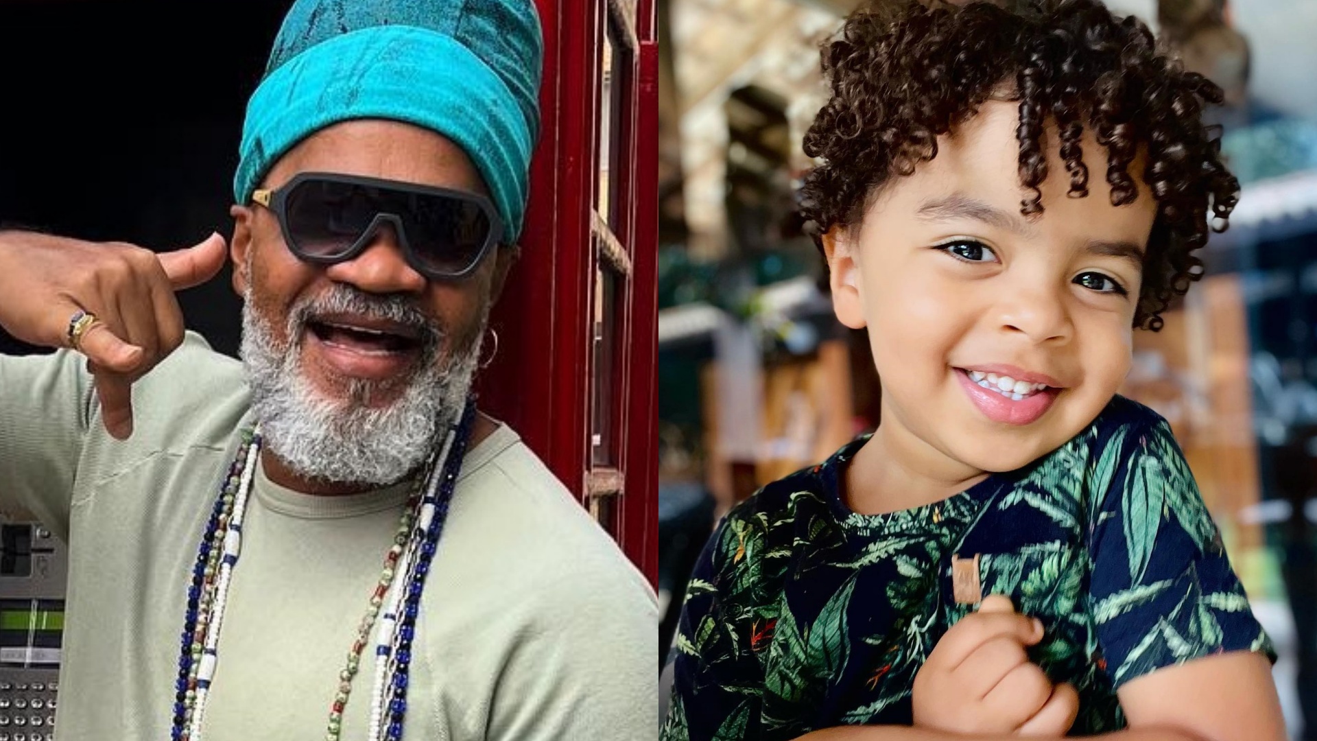 Com clique raro, Carlinhos Brown presta linda homenagem no aniversário do filho