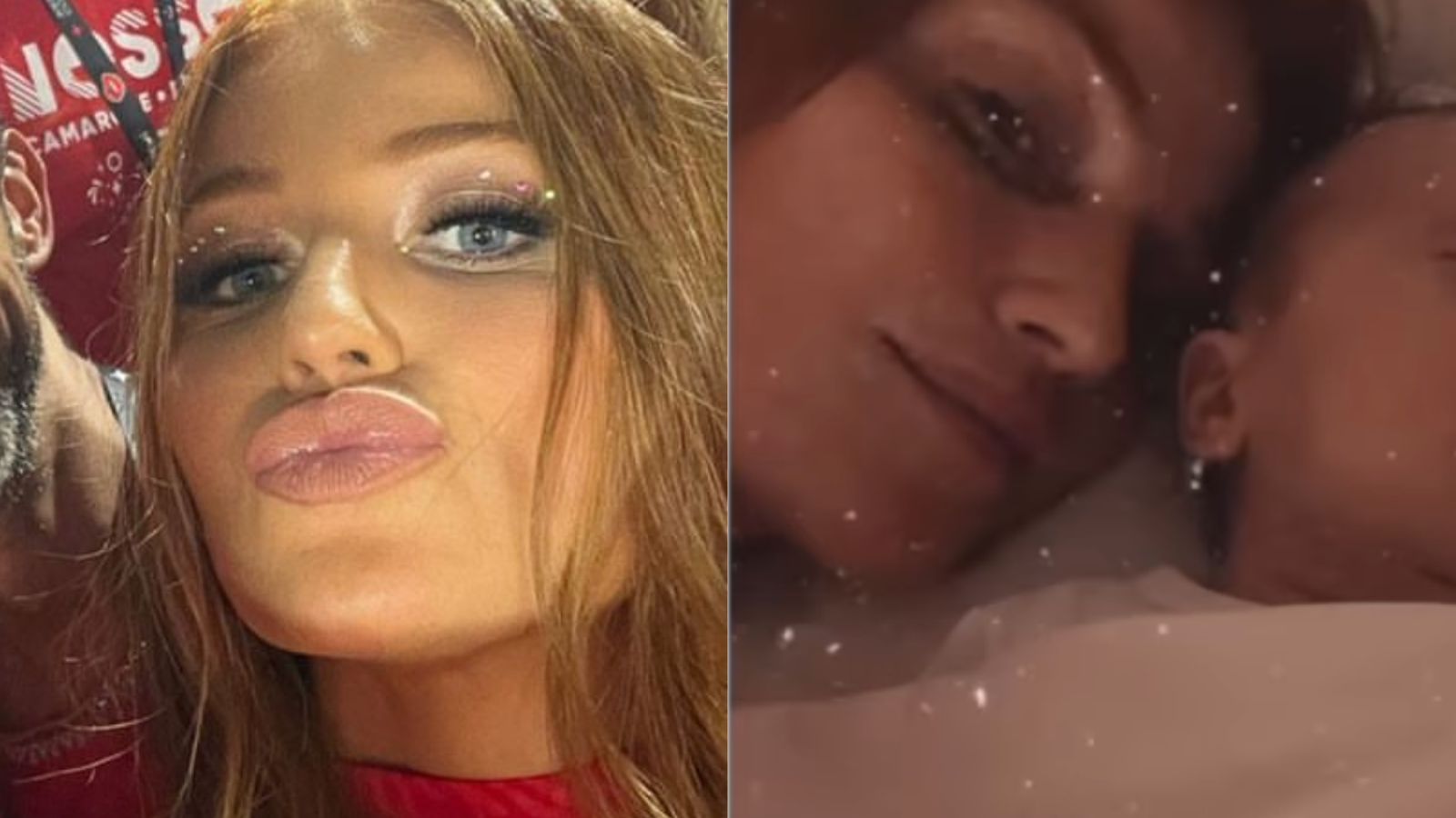 Cintia Dicker dorme agarradinha com a filha após curtir Carnaval