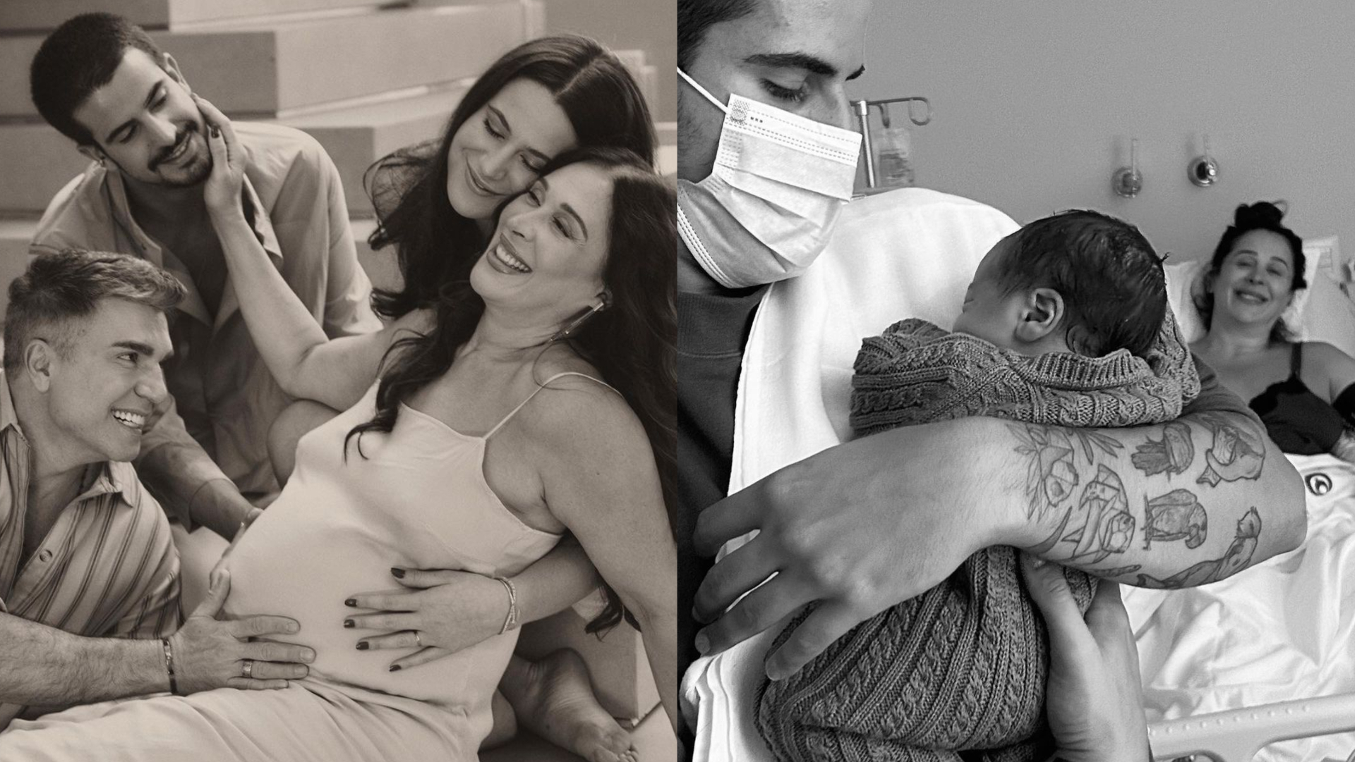 Após nascimento do filho, Claudia Raia publica novas fotos com a família: ”Minha vida”