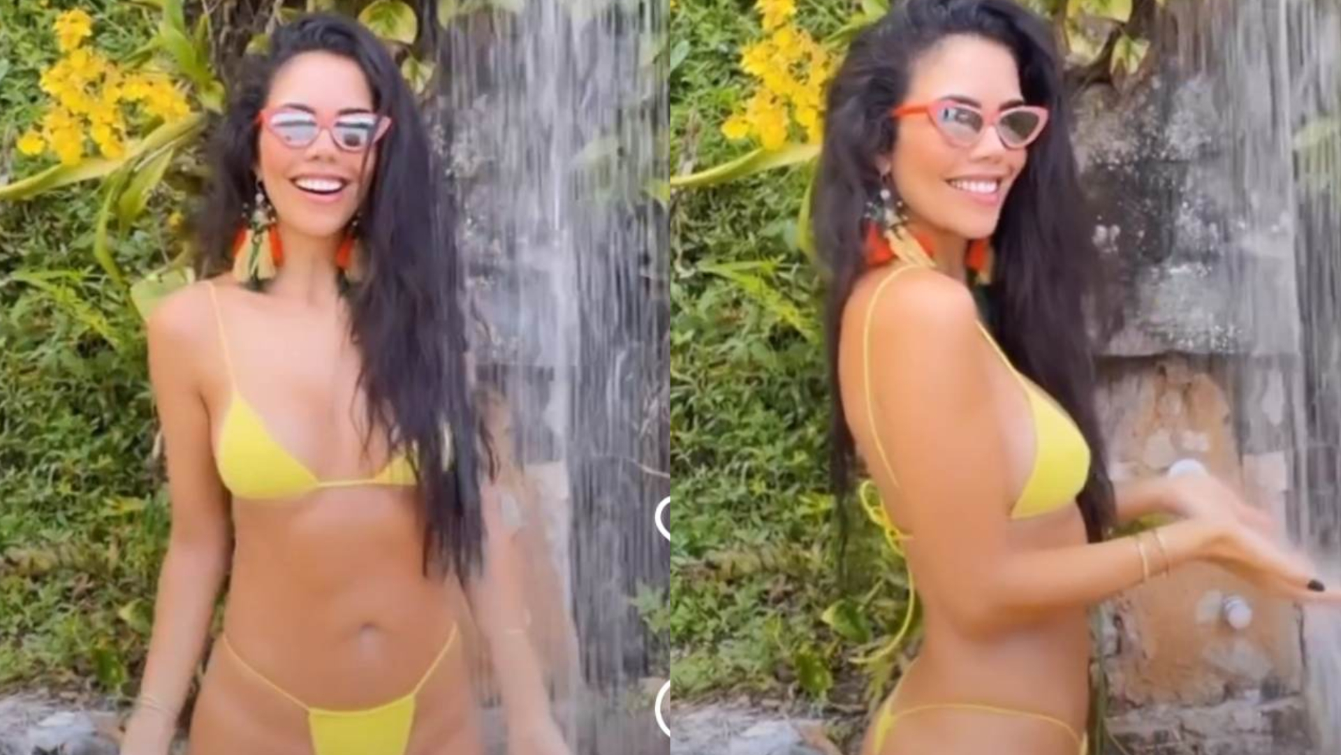 Daniela Albuquerque choca ao exibir corpão em biquíni minúsculo: ”É gata”