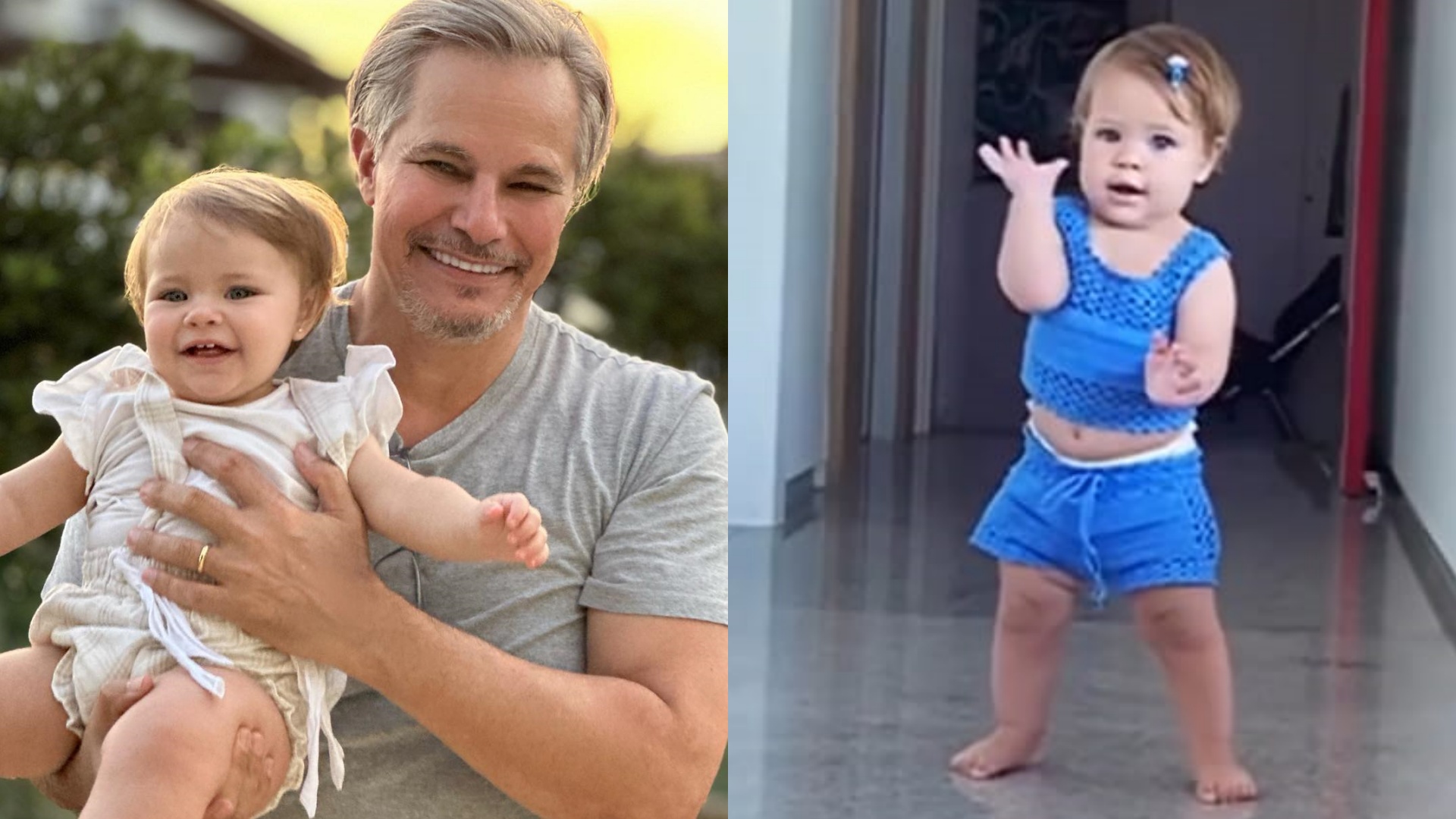Edson Celulari explode o fofurômetro ao mostrar a filha dando os primeiros passos: “Emoção”