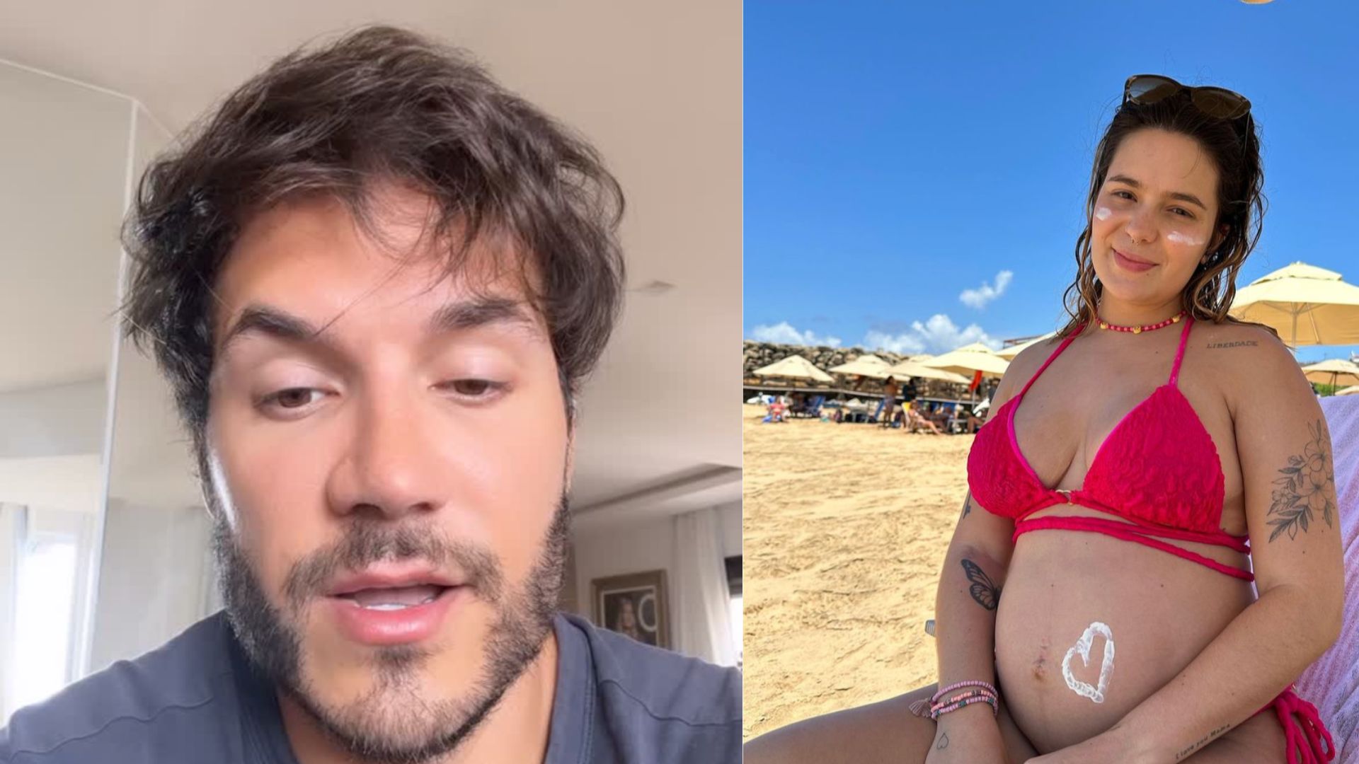 Desespero! Eliezer revela susto que vivenciou com Viih Tube durante as férias: “Barriga na areia”