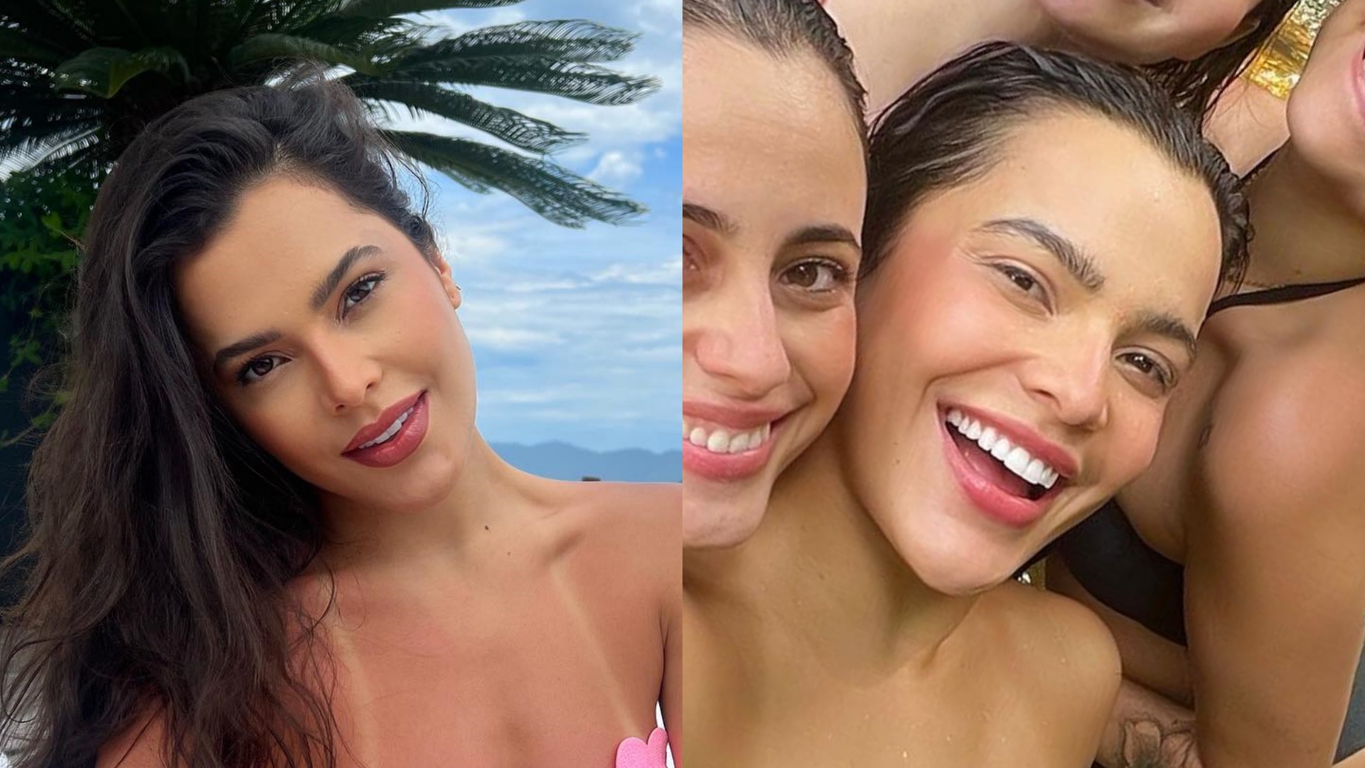 Com biquíni sem alças, ex-BBB Emilly Araújo ostenta corpão sarado em meio à natureza