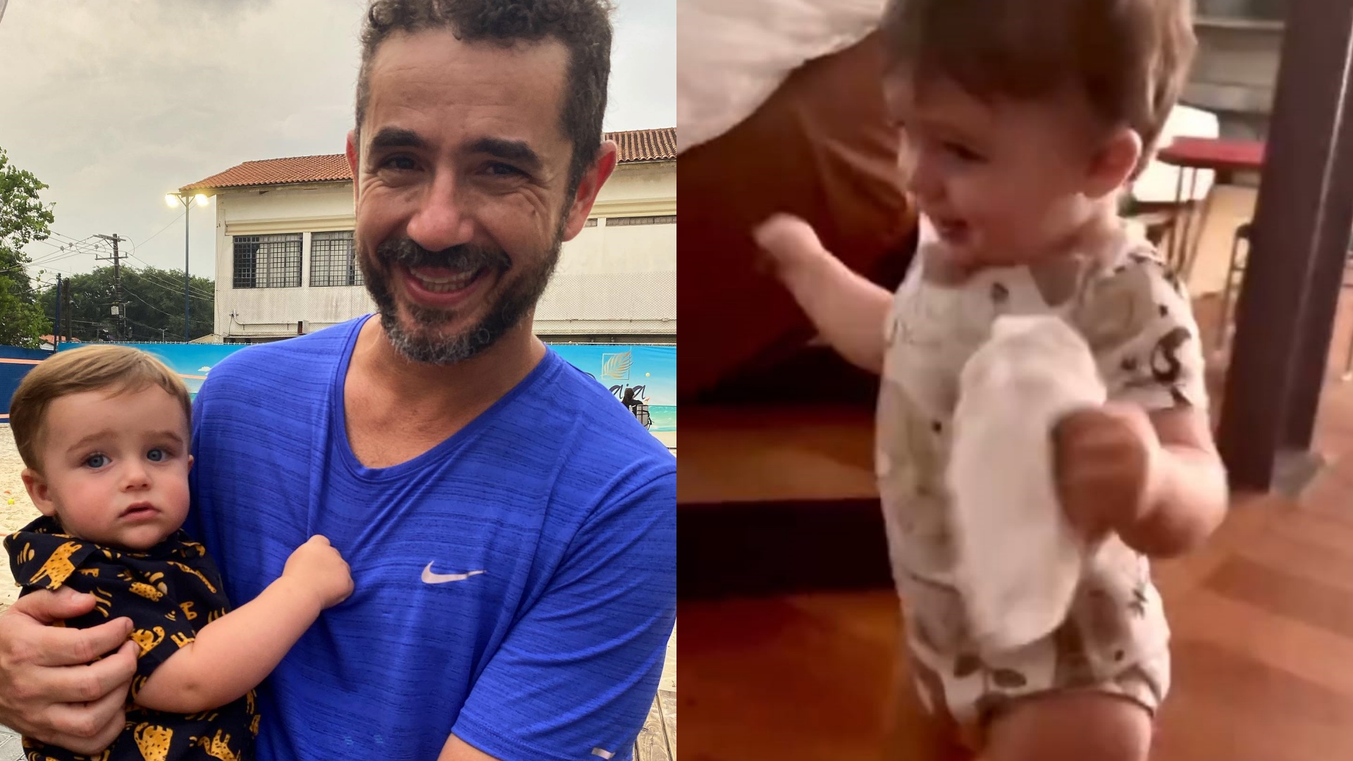Felipe Andreoli encanta ao mostrar o filho caçula, Leon, dando os primeiros passos: “Sensação única”