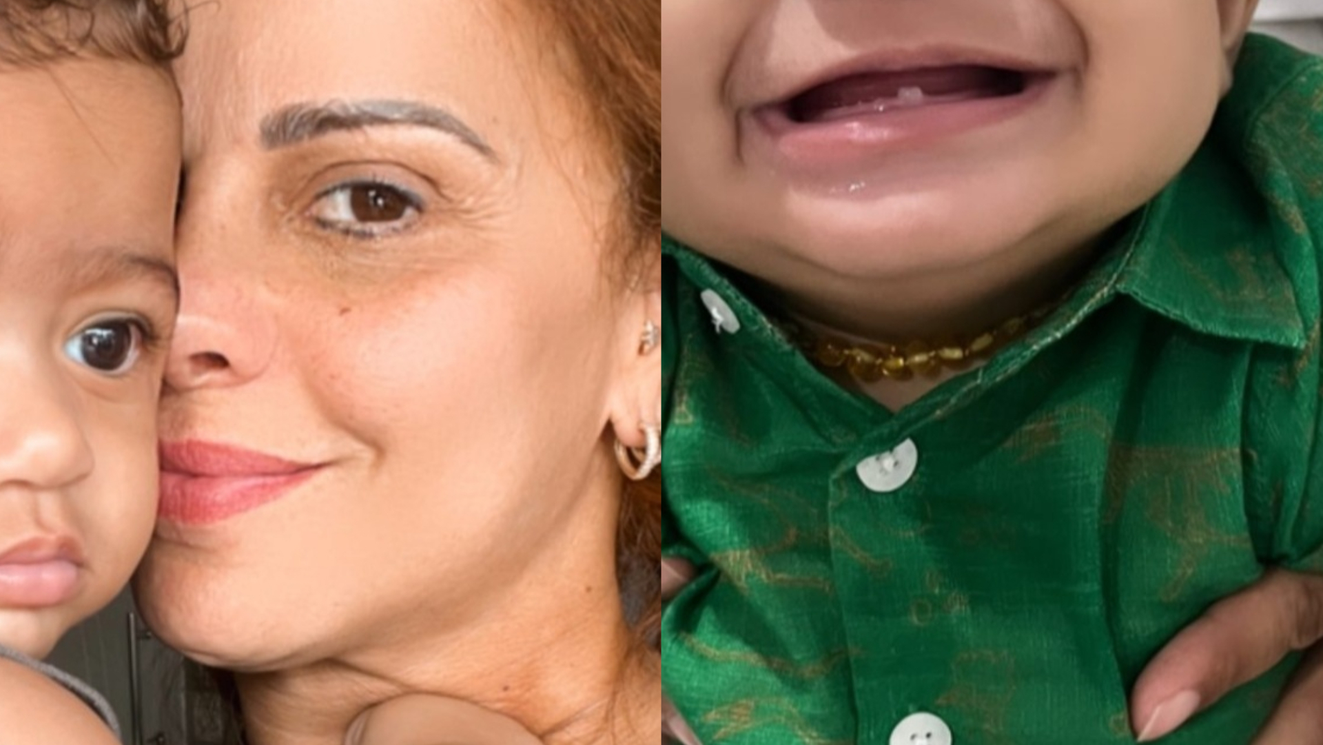 Filho de Viviane Araújo encanta ao mostrar dentinho em novas fotos: ”Amor da mamãe”