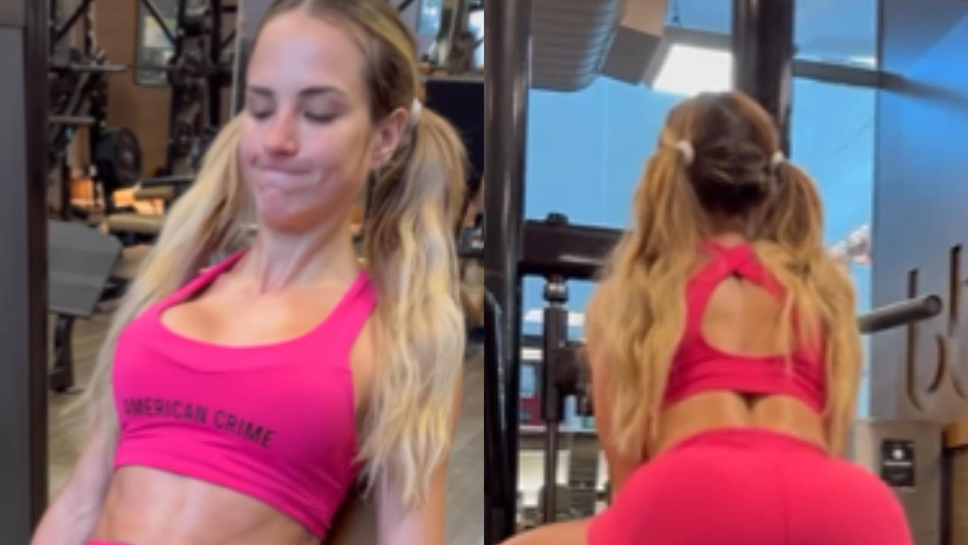 Com look justinho e sem calcinha, Gabi Martins chama atenção ao pegar pesado em treino: ”Que corpo”