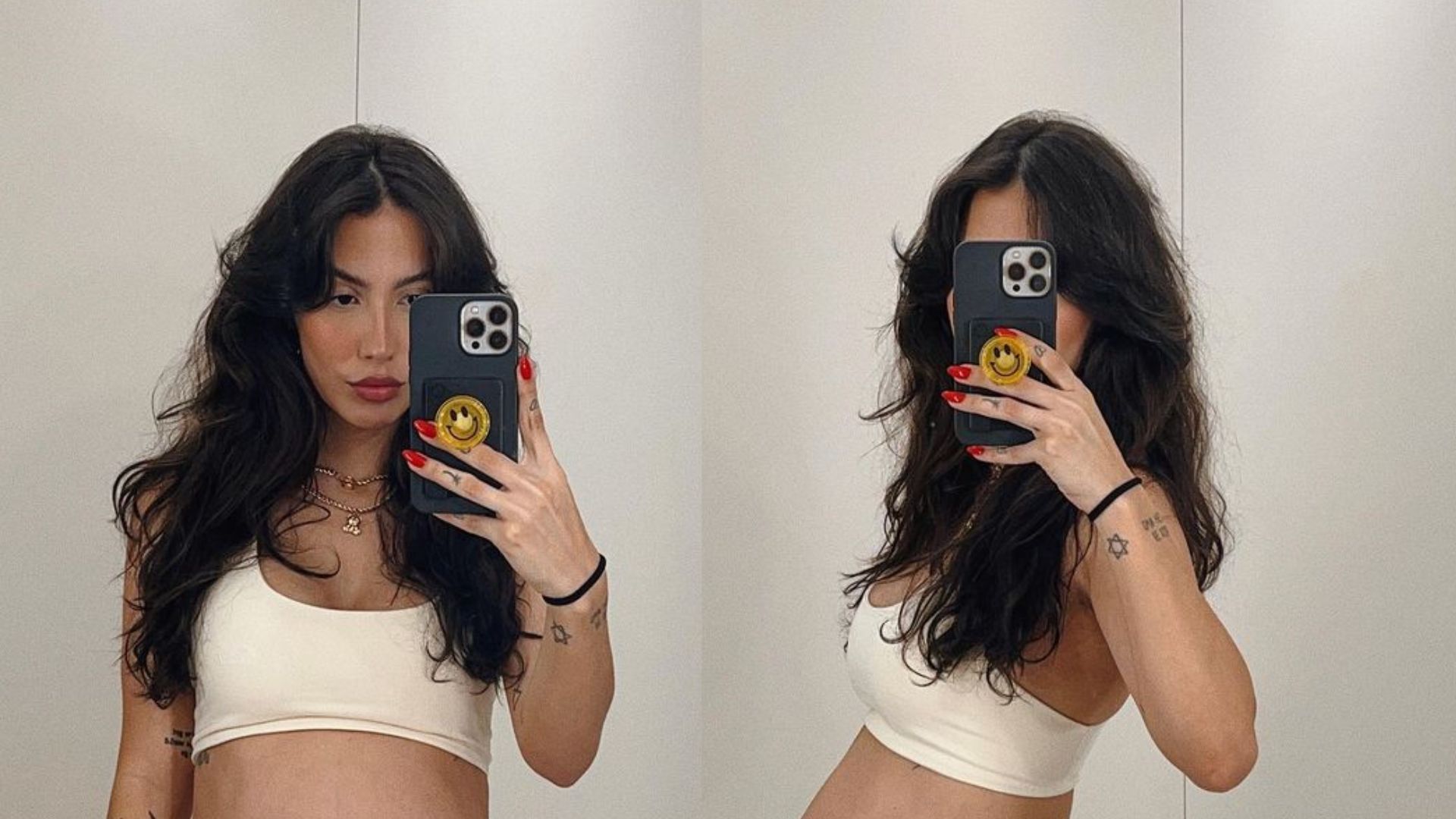 Prestes a completar 7 meses, Gabi Brandt surpreende ao mostrar o tamanho do barrigão: “Surreal!”