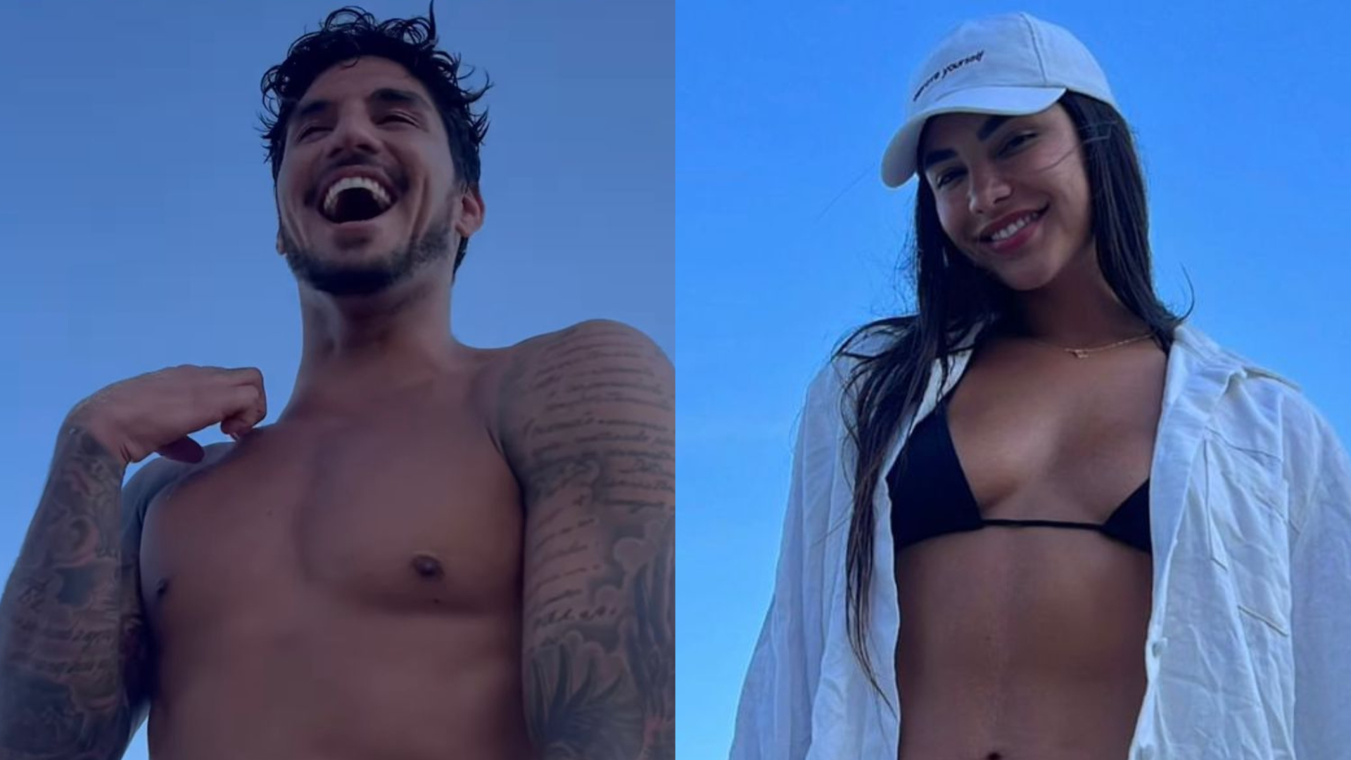 Após polêmica com ex de Gabriel Medina, Gabriela Versiani curte praia com o surfista