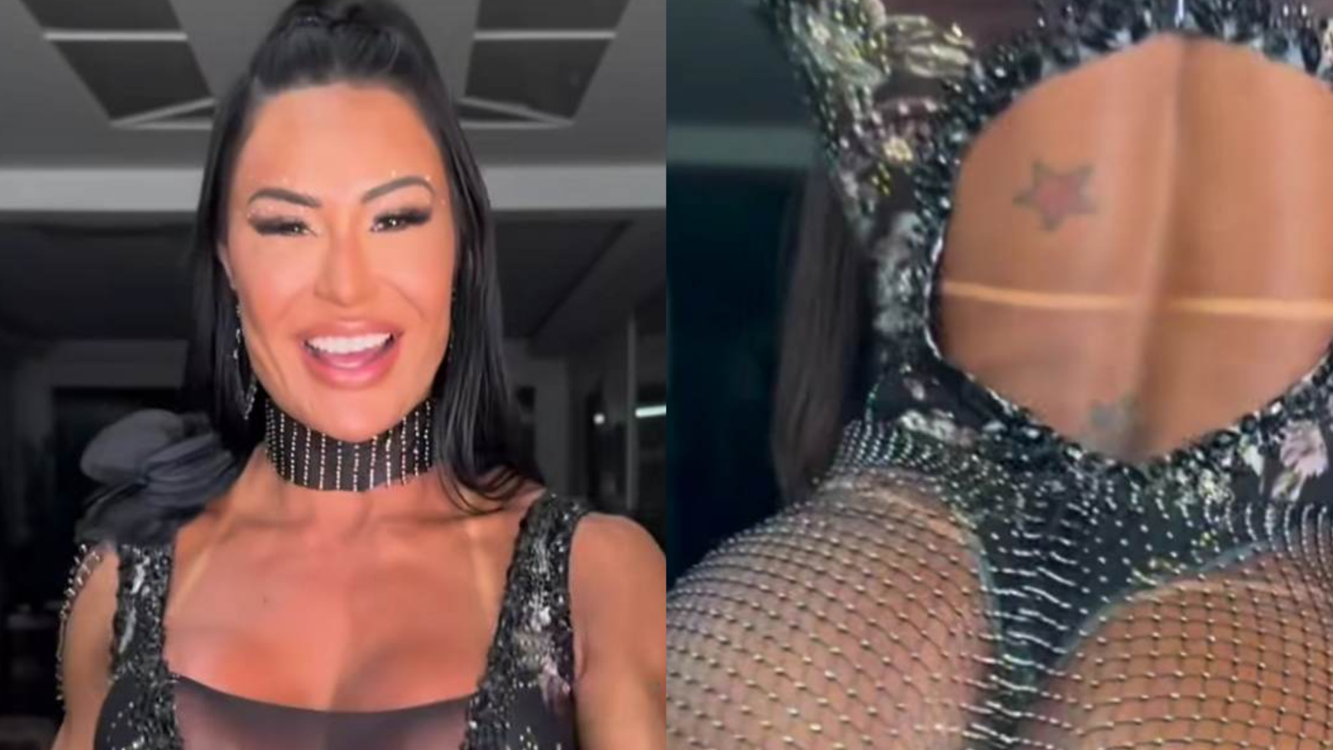 De look transparente, Gracyanne Barbosa mostra quase tudo e dá zoom em bumbum poderoso