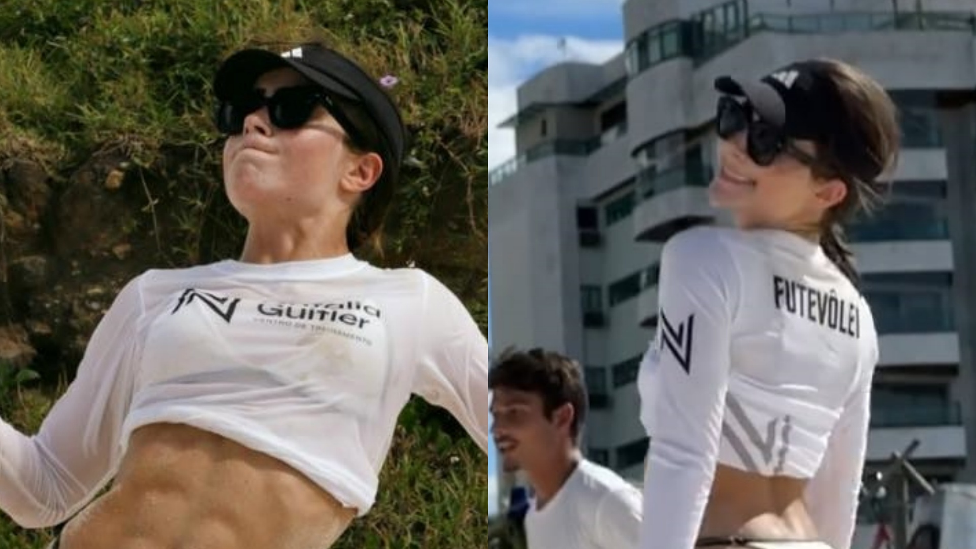 De biquíni, Jade Picon ostenta bumbum perfeito ao jogar futevôlei na praia