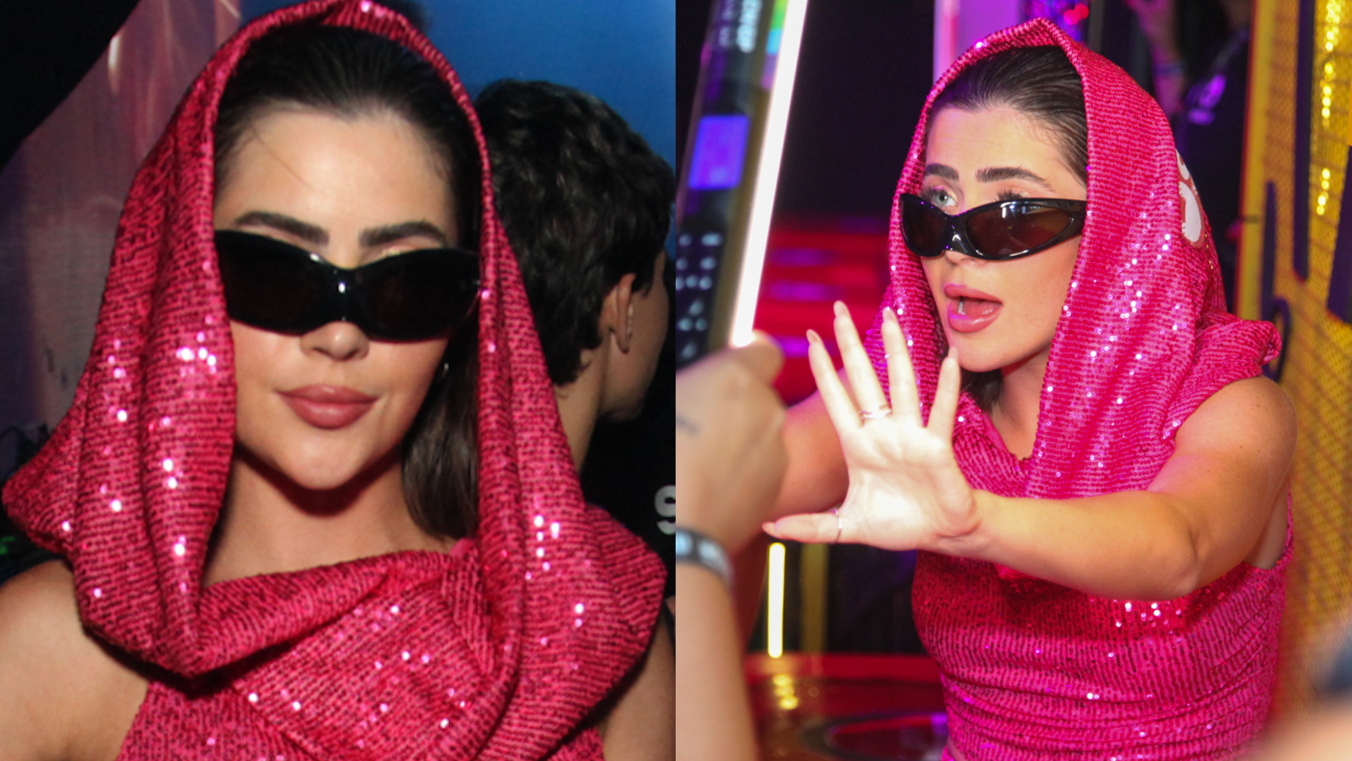 Que look é esse? Jade Picon aposta em roupa diferente para curtir camarote