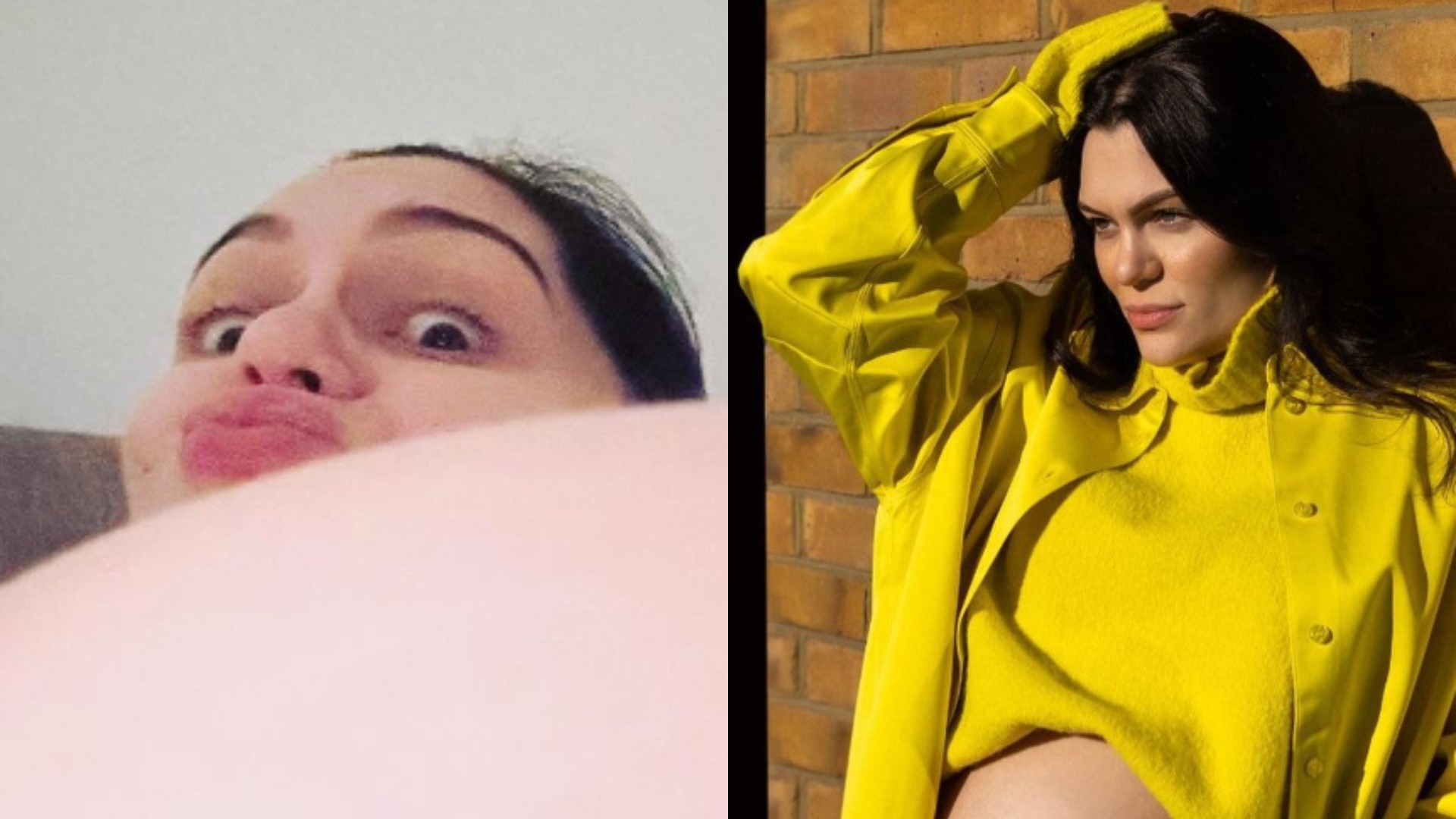 Gravidíssima, Jessie J brinca com tamanho de sua barriga: ‘Corcunda’