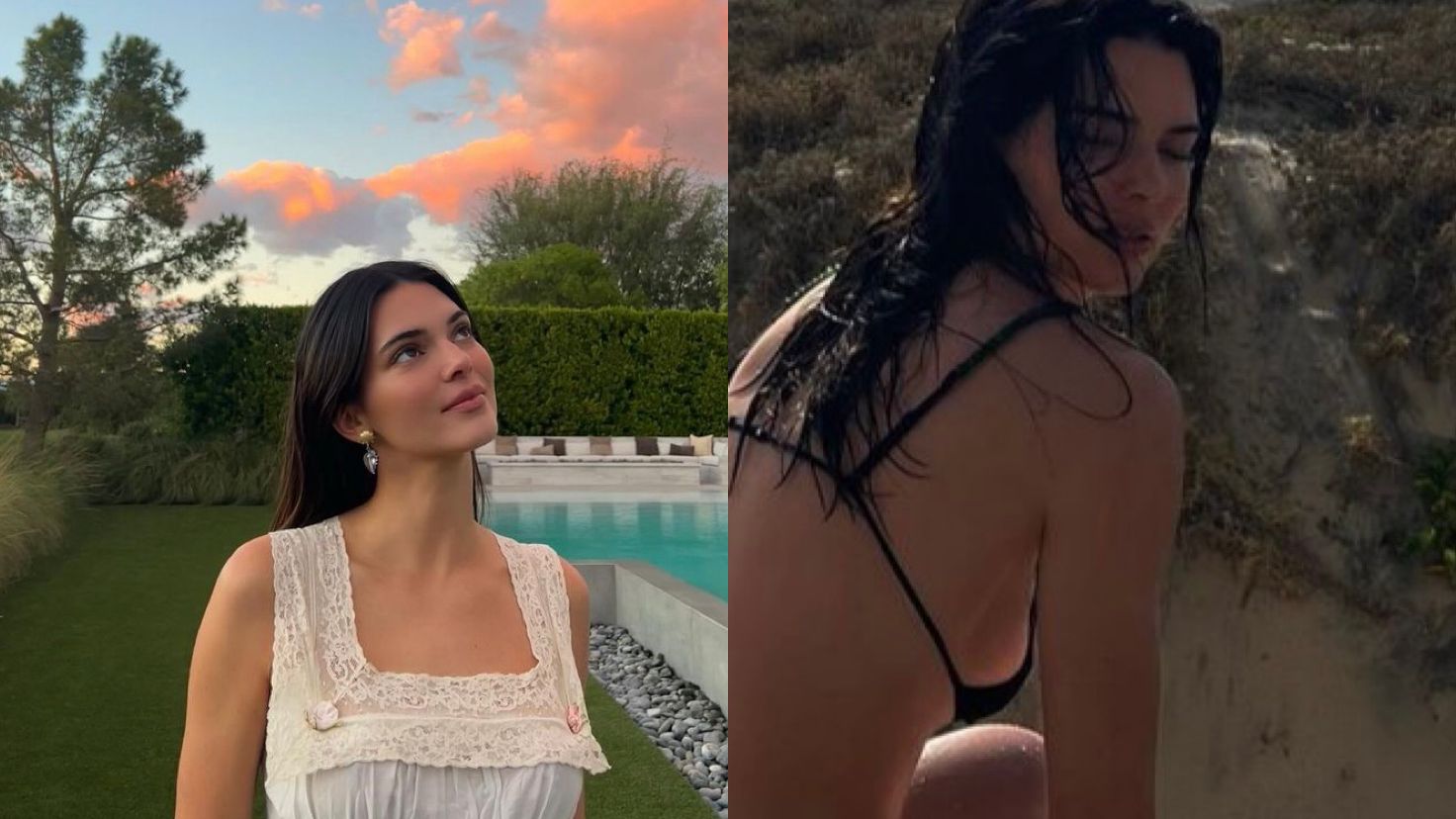 Kendall Jenner posa com biquíni mínimo e fãs repararam em photoshop