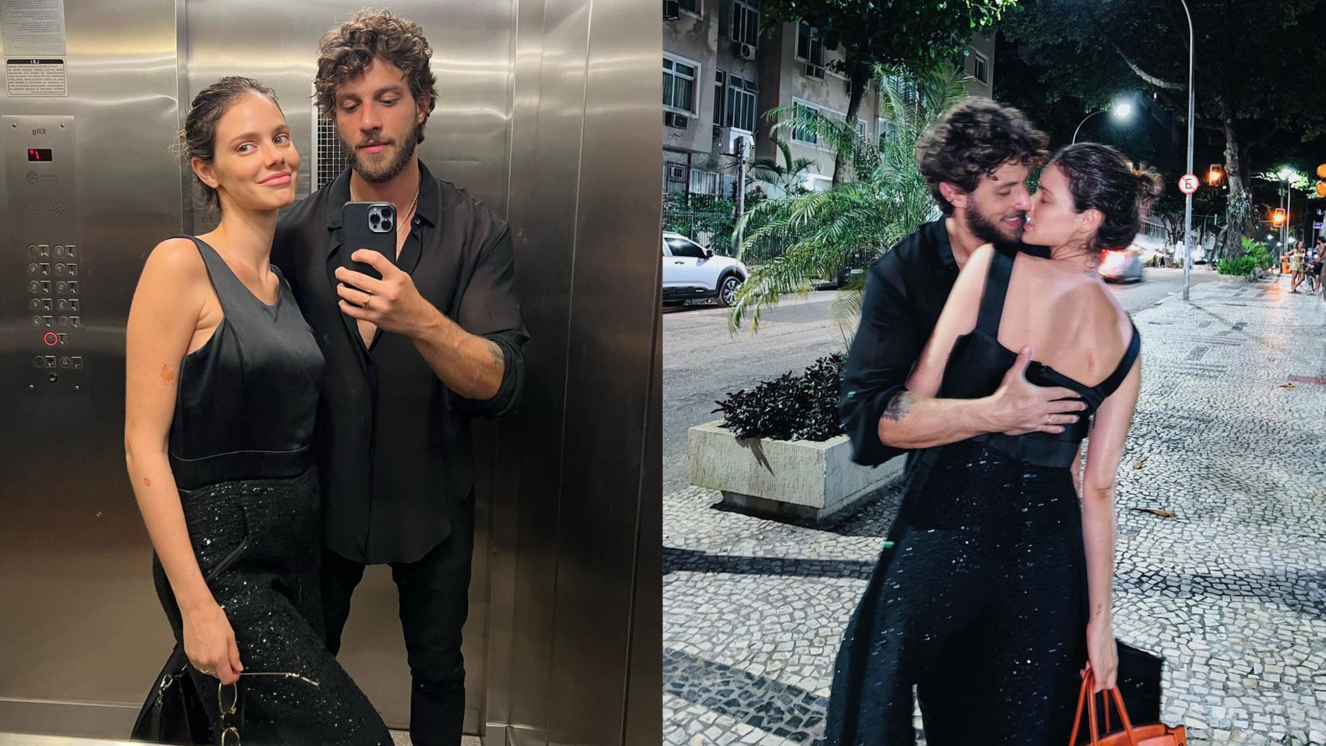 Laura Neiva e Chay Suede comemoram aniversário de casamento com noite especial