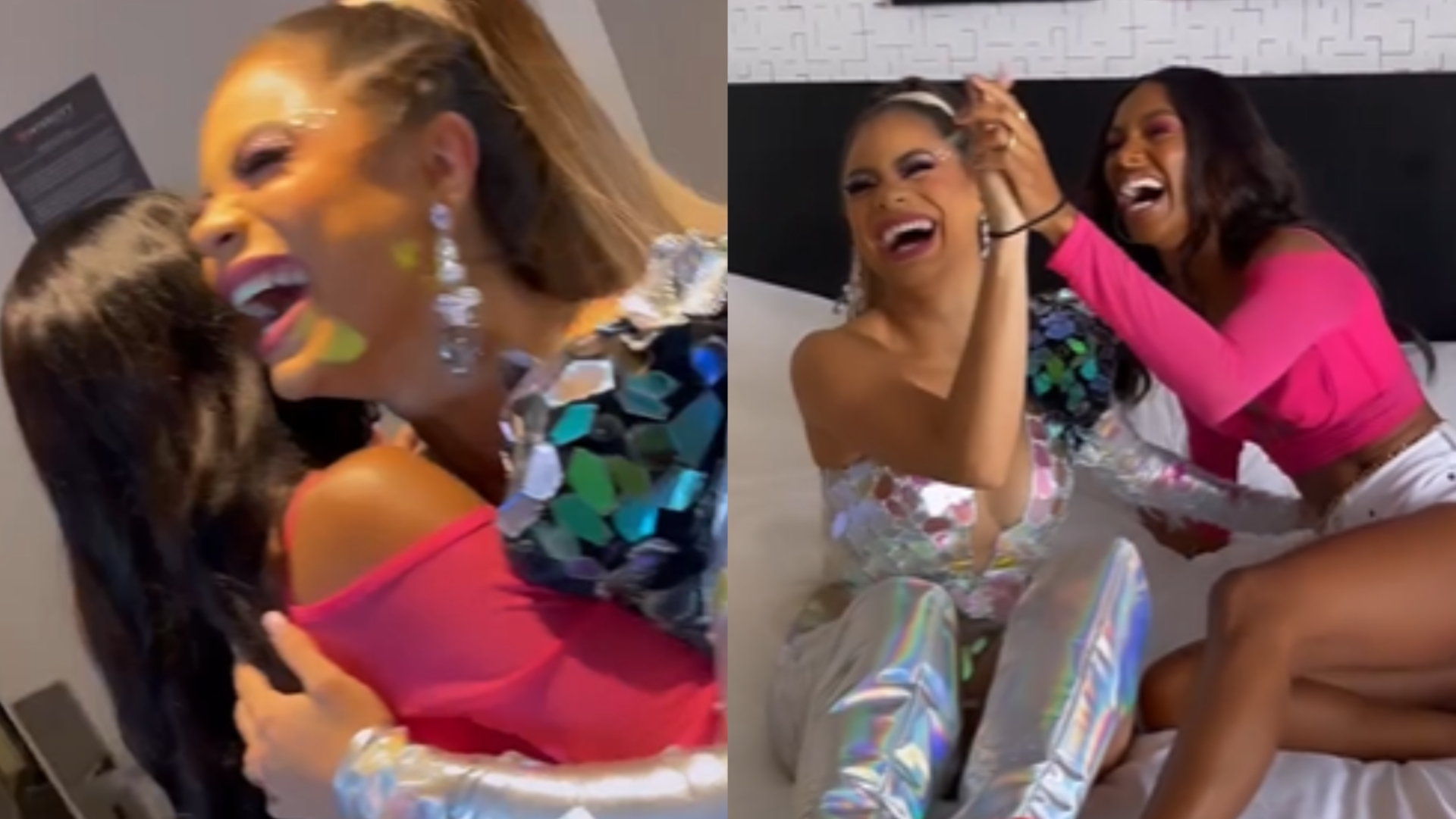 Lexa conhece a ex-BBB Tina: ”Obrigada por cuidar tão bem do Guimê”