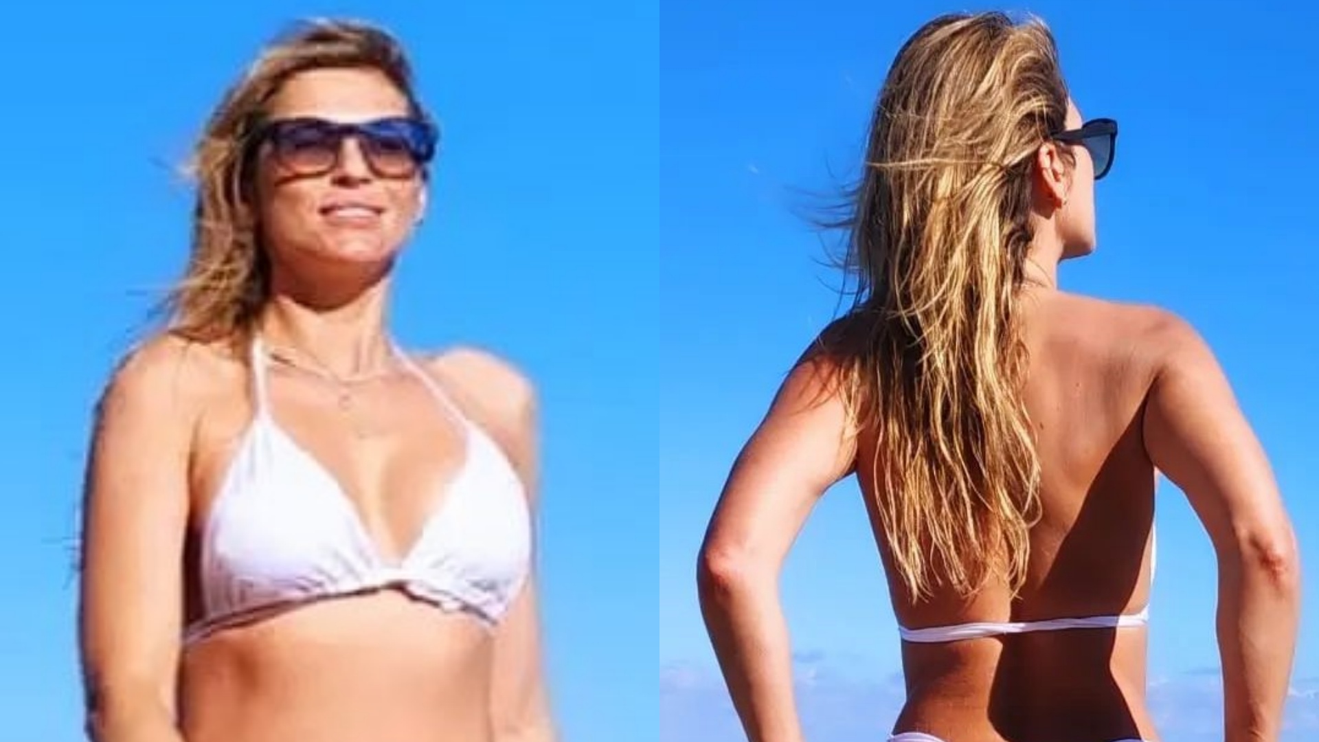 De biquíni fio-dental, Lívia Andrade ostenta bumbum turbinado ao renovar o bronzeado na praia