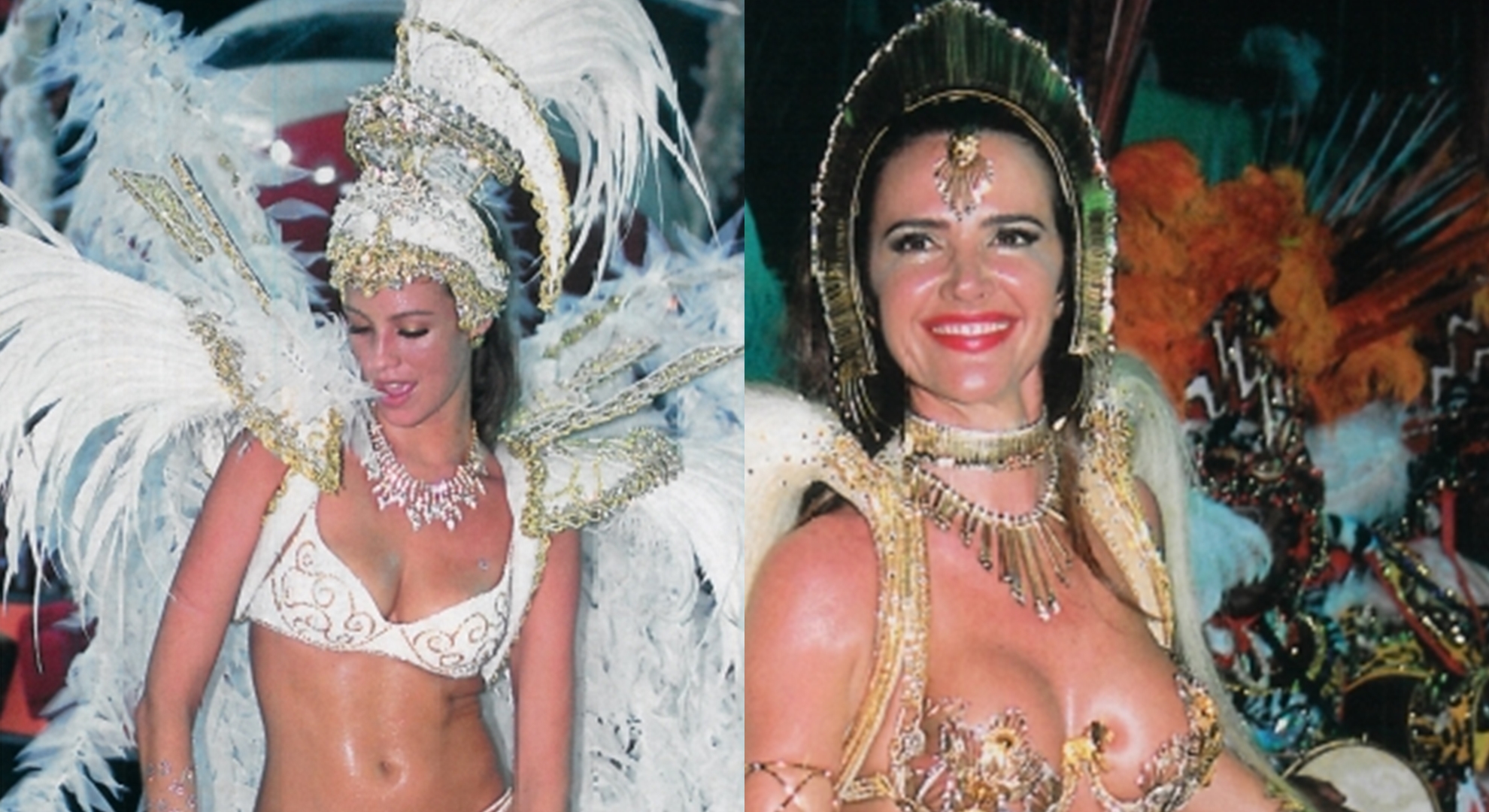 Estreia de Luana Piovani no Carnaval do Rio e mais famosas; veja como foi a folia de 2002