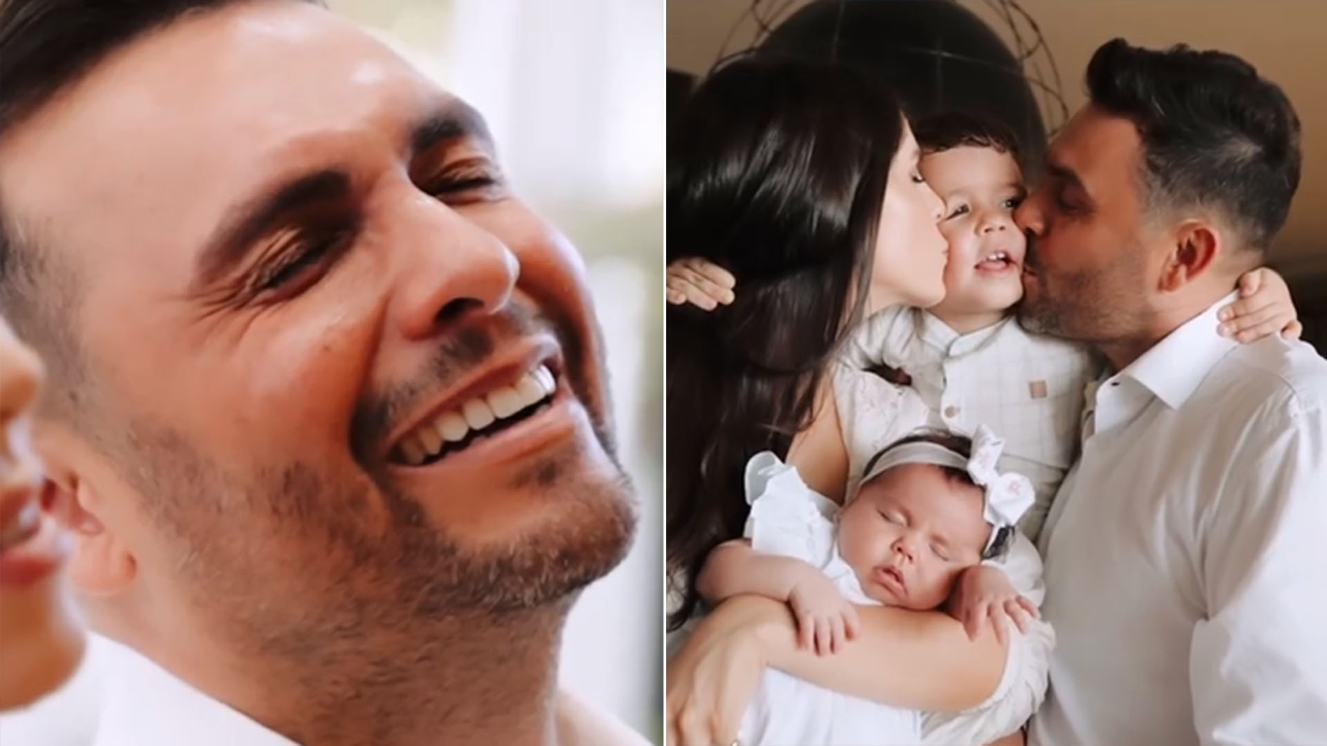 Mano Walter emociona com vídeo do batizado da filha caçula, Maria Clara
